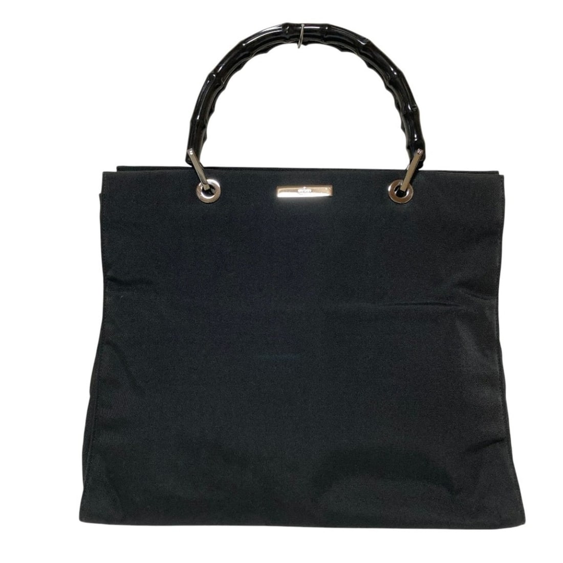 GUCCI Bamboo Handle Nylon Bag 002 1010 002058 Black Women's: --- Catalog ---Category: SizeSize (HxWxD): 28cm x 35cm x 12cm / 11.02'' x 13.77'' x 4.72''Handle Length: 33cm / 12.99''Category: DesignType: HandbagColor: BlackGender: WomenMaterial: Fabric Category: