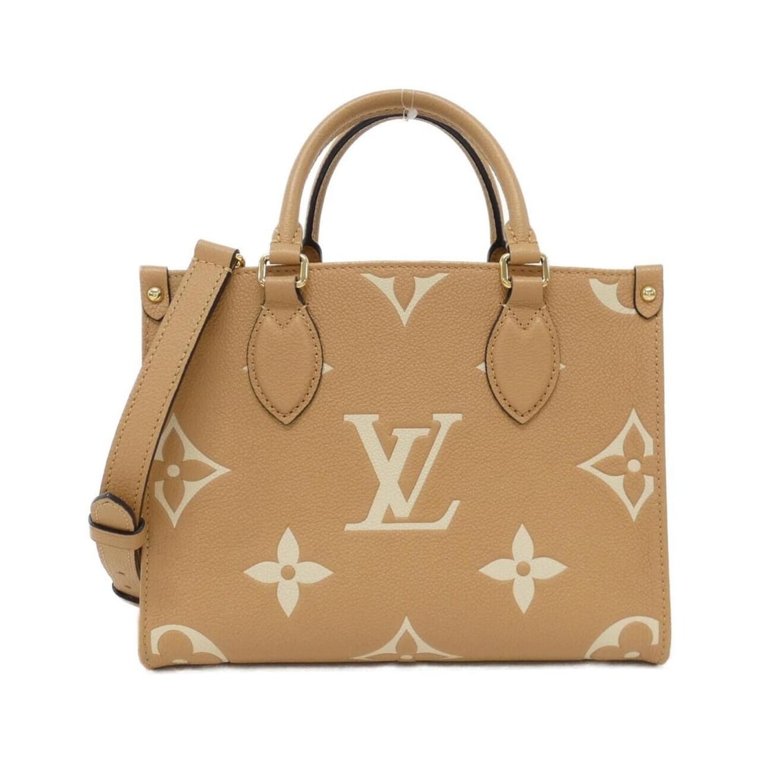 Louis Vuitton Bicolor Monogram Empreinte OnTheGo PM M12513 Handbag: --- Catalog ---Category: SizeSize (HxWxD): 19cm x 25cm x 11cm / 7.48'' x 9.84'' x 4.33''Category: DesignType: HandbagColor: BeigeGender: WomenMaterial: Leather Hardware Color: GoldLeather/Fur Type: Ca