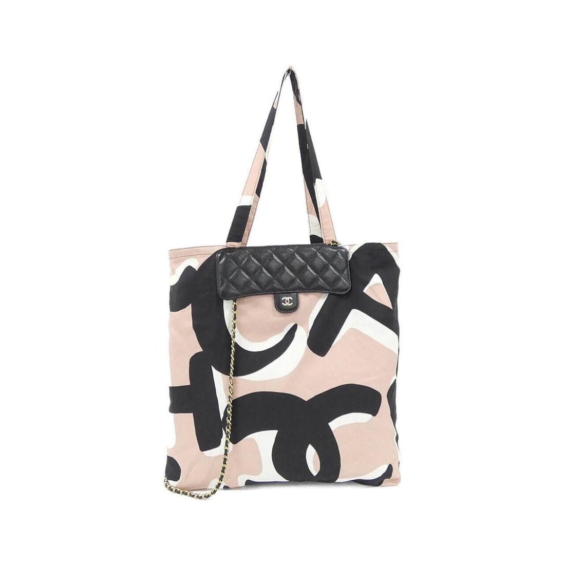 Chanel AP2095 handbag: --- Catalog ---Category: SizeSize (HxWxD): 38cm x 39cm x 5cm / 14.96'' x 15.35'' x 1.96''Category: DesignType: HandbagColor: Black, PinkGender: WomenMaterial: Canvas , Grained Calfskin Hardware