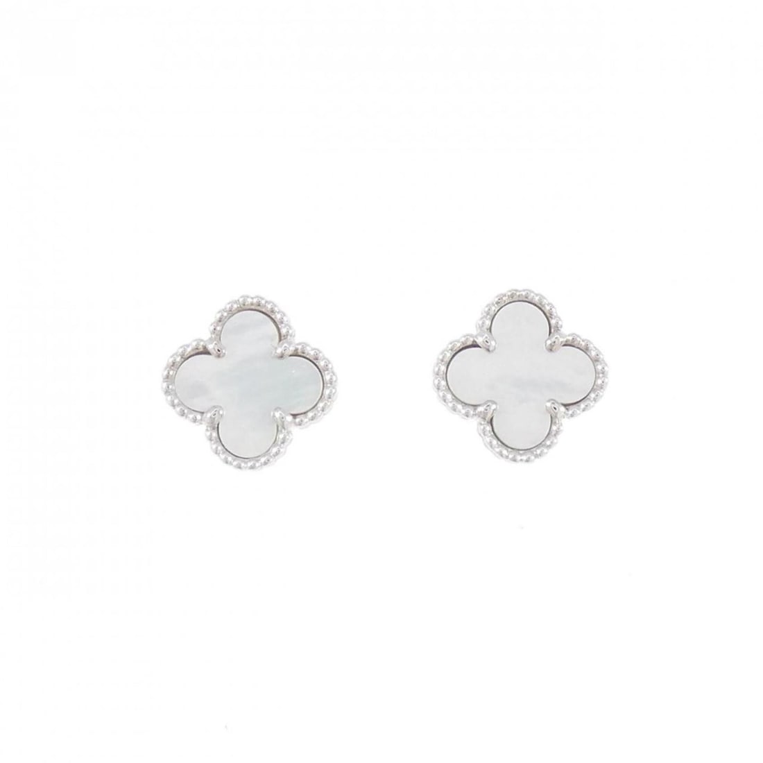 Van Cleef & Arpels Sweet Alhambra Earrings: --- Catalog ---Category: SizeSize (HxWxD): 9.20mm x 9.20mm / 0.36'' x 0.36''Category: DesignType: Stud earringsGender: WomenMaterial: White gold (18K)Category: GeneralMPN: VCARG12000Brand: Van Cleef