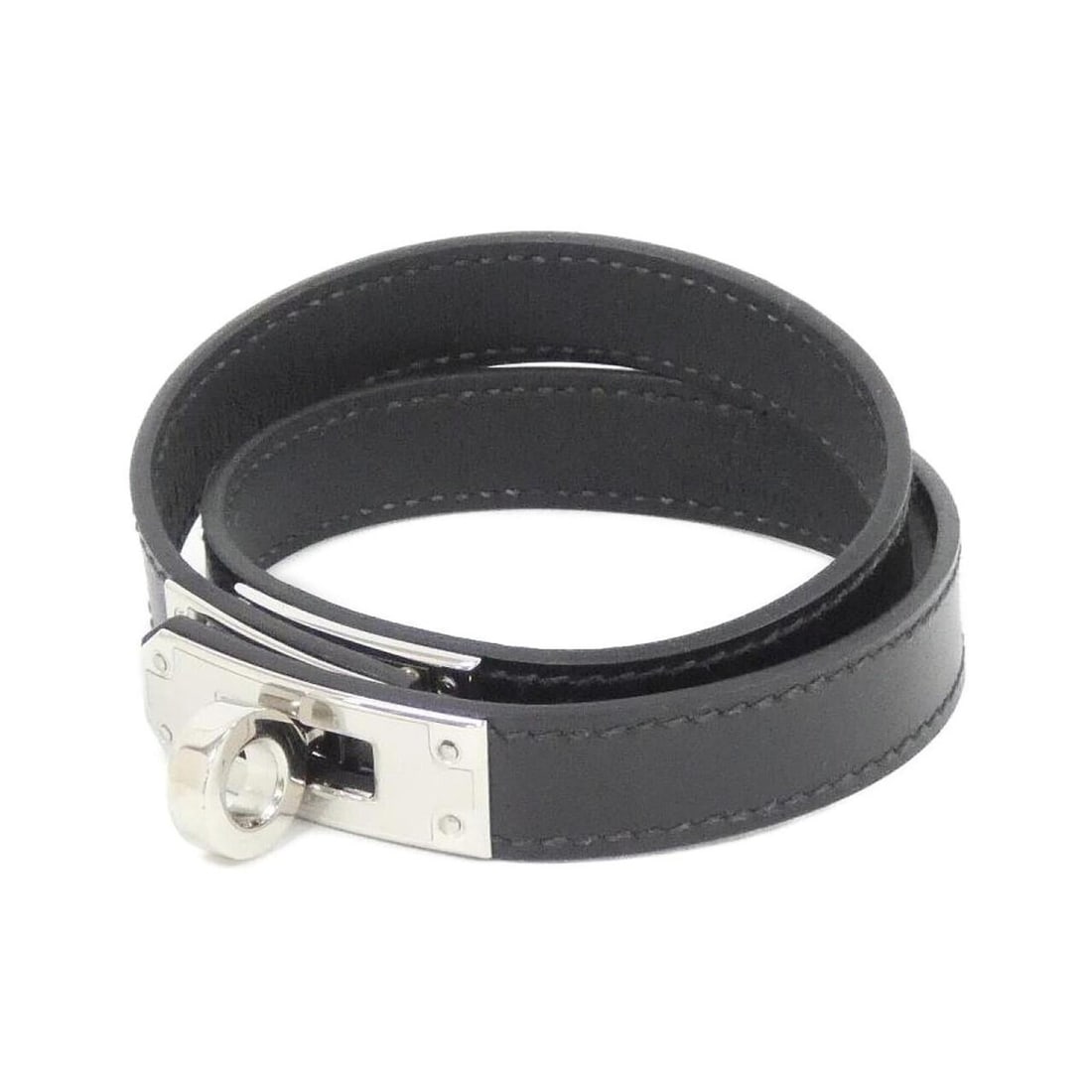 Hermes Hermès Kelly Double Tour 500067FK Bracelet: --- Catalog ---Category: SizeLength: 18cm / 7.08''Category: DesignType: Charm braceletColor: BlackGender: Men,WomenMaterial: Box calf leatherCategory: GeneralMPN: 500067FKBrand: Hermes--- Item List
