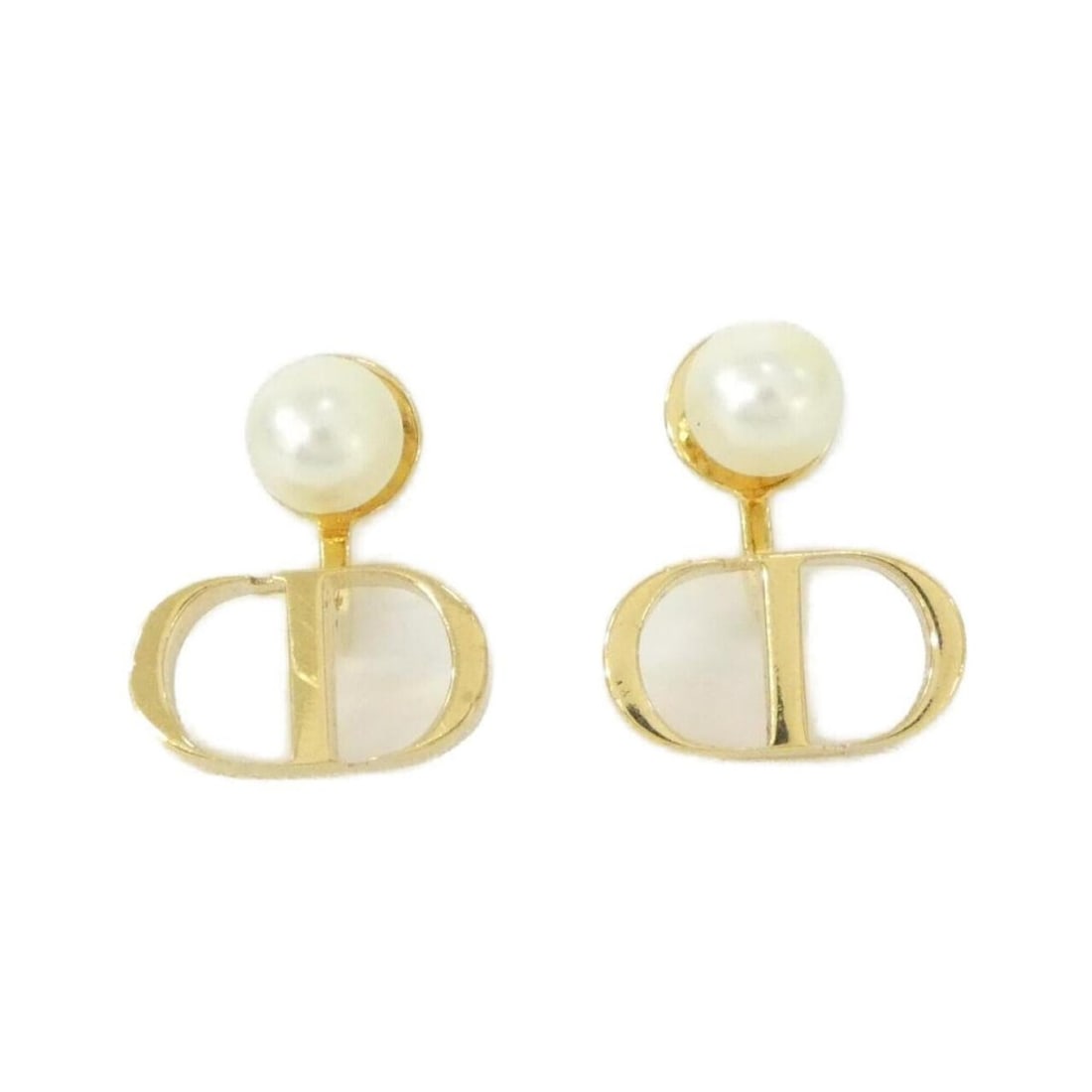 Christian Dior PETITE CD Earrings: --- Catalog ---Category: SizeSize (HxWxD): 17.00mm x 14.00mm / 0.67'' x 0.55''Category: DesignType: Stud earringsColor: Gold, WhiteGender: WomenCategory: GeneralBrand: Christian Dior--- Item List