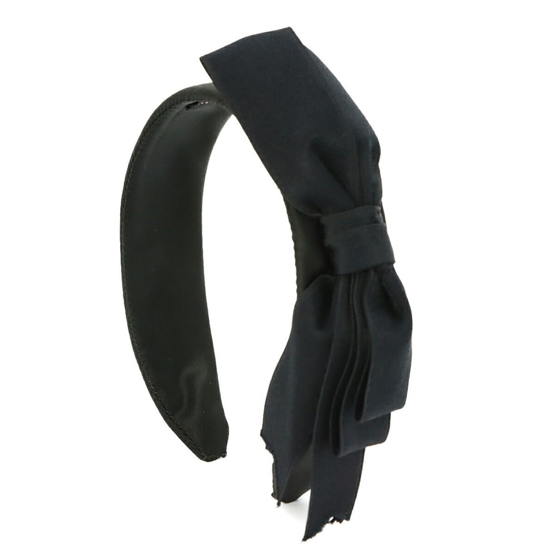 Chanel Ribbon Headband, Satin, Black (1 of 12)