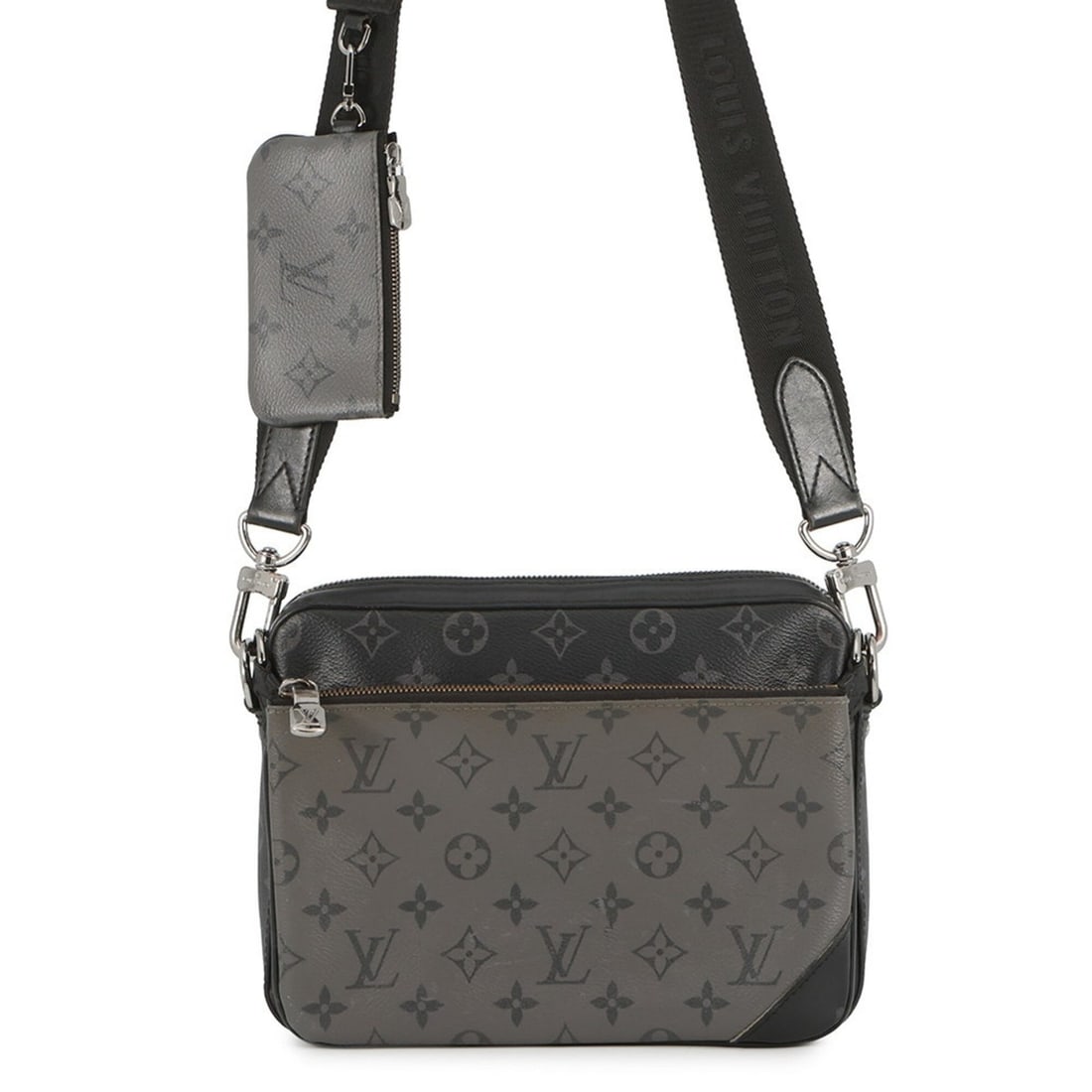 Louis Vuitton Shoulder Bag Monogram Eclipse Reverse Trio M69443 Handbag Black Men's LOUIS VUITTON (1 of 17)