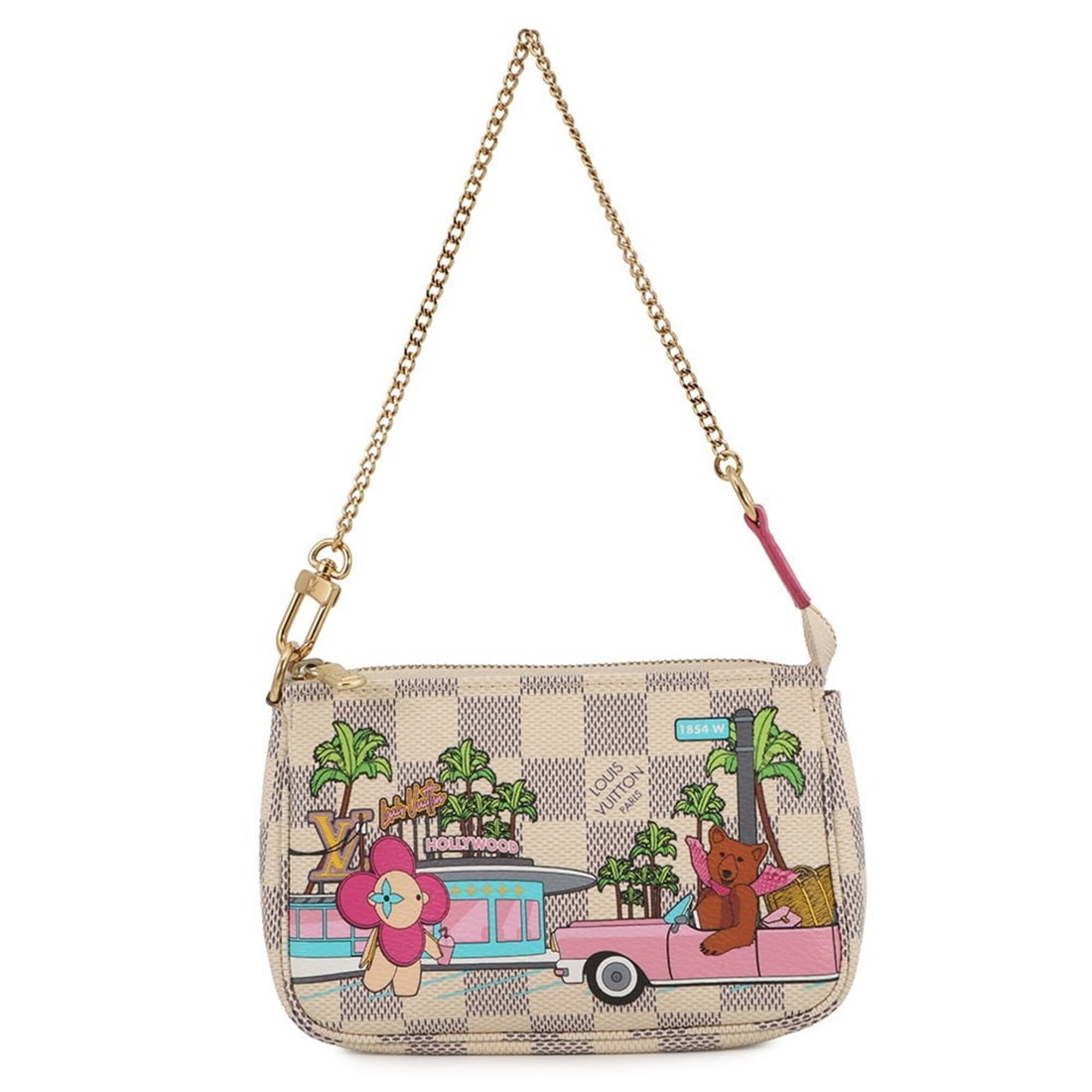 Louis Vuitton Handbag Pouch Damier Azur Vivienne Mini Pochette Accessoires N60487 LOUIS VUITTON: --- Catalog ---Category: SizeWeight: 80g / 2.82oz.Size (HxWxD): 9.5cm x 14.5cm x 3cm / 3.74'' x 5.7'' x 1.18''Handle Length: 32cm / 12.59''Category: DesignType: Handbag, PochetteColor: PinkGender: Wom