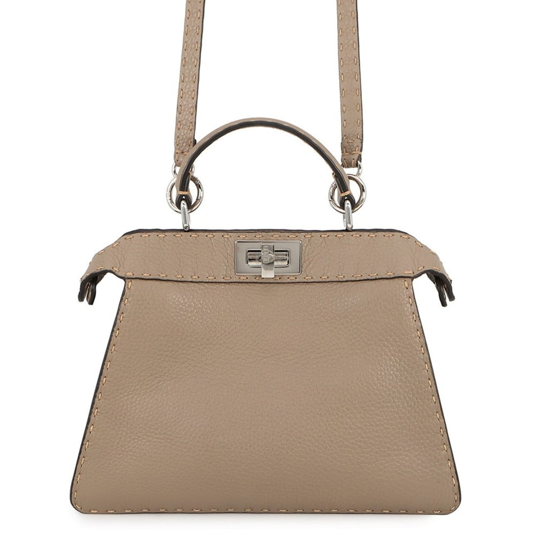Fendi Selleria Peekaboo Iseeu Small Calf Leather Handbag 8BN327 2-way Shoulder Bag for Women FENDI: --- Catalog ---Category: SizeSize (HxWxD): 20.5cm x 27.5cm x 10cm / 8.07'' x 10.82'' x 3.93''Category: DesignType: HandbagColor: BeigeGender: WomenCategory: GeneralMPN: 8BN327Brand: FendiCountry of Or