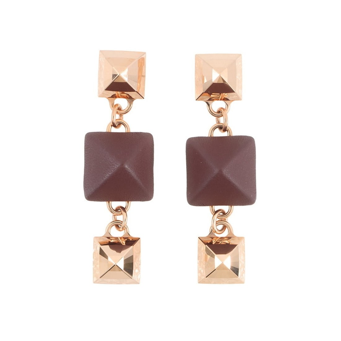 Hermes Disco Faubourg Earrings, Bordeaux Pink Swift Metal, HERMES Earrings for Women (1 of 11)