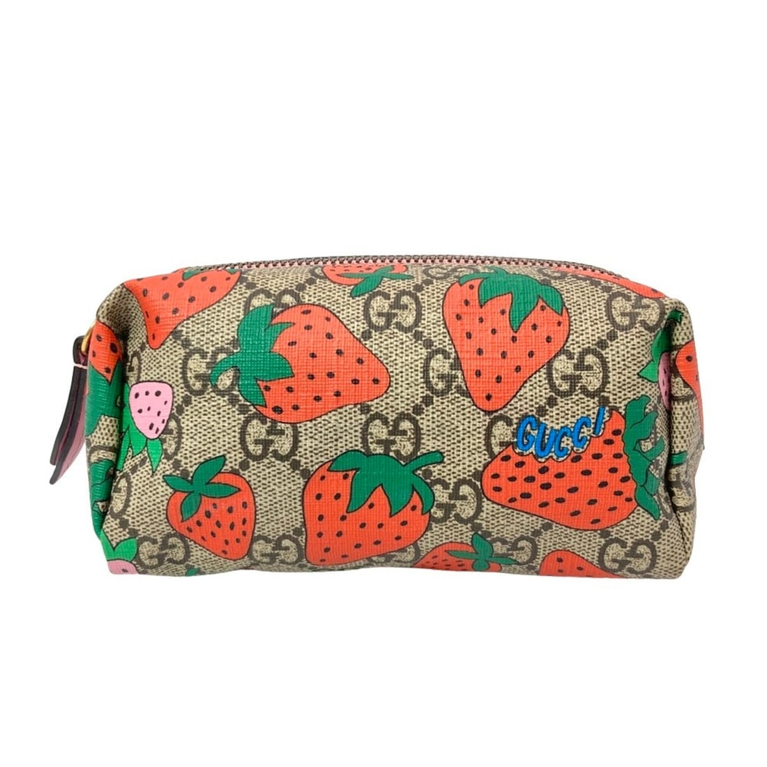 Gucci GG Supreme Handbag Pouch 576217 Strawberry Motif Cosmetic: --- Catalog ---Category: SizeSize (HxWxD): 8cm x 15cm x 7cm / 3.14'' x 5.9'' x 2.75''Category: DesignType: Handbag, PouchColor: Multi-colorMaterial: PVC Category: GeneralMPN: 576217Brand: GucciCountry