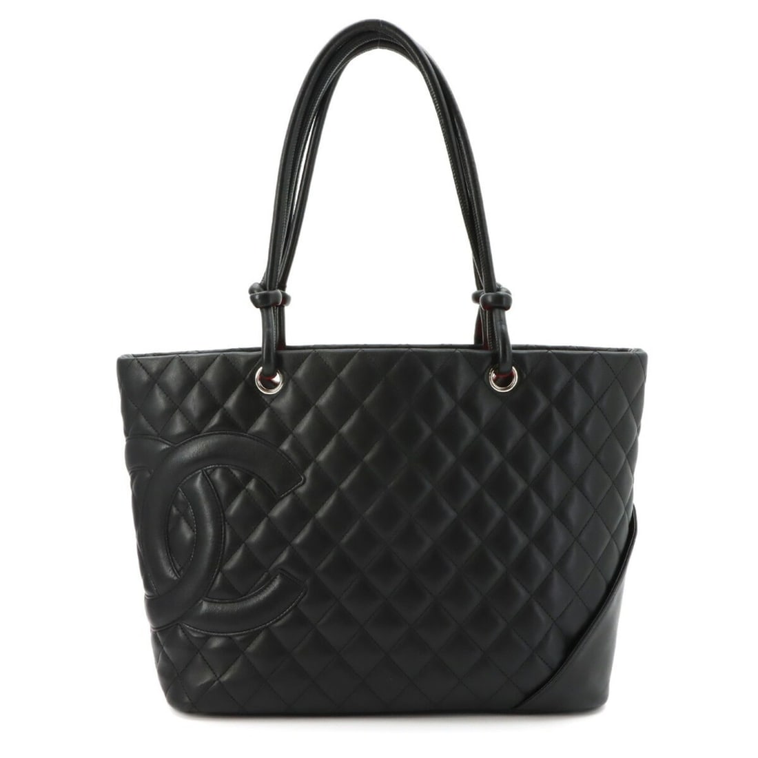 Chanel Cambon Line Large Tote Handbag, Calfskin, Black, A25169 (1 of 17)