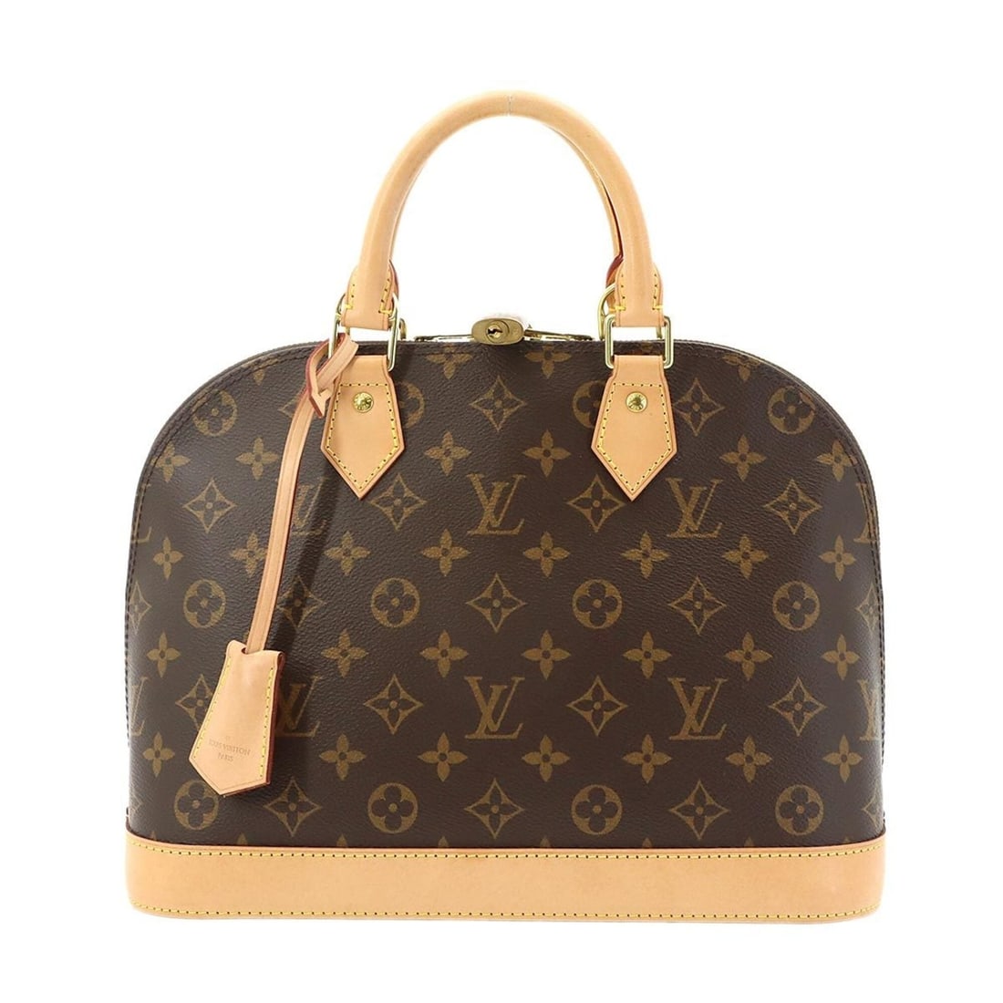 Louis Vuitton Monogram Alma PM Handbag, Brown, M53151 RFID: --- Catalog ---Category: SizeSize (HxWxD): 23cm x 31cm x 15cm / 9.05'' x 12.2'' x 5.9''Category: DesignType: HandbagColor: MonogramGender: WomenMaterial: Monogram Hardware Color: GoldCategory: General