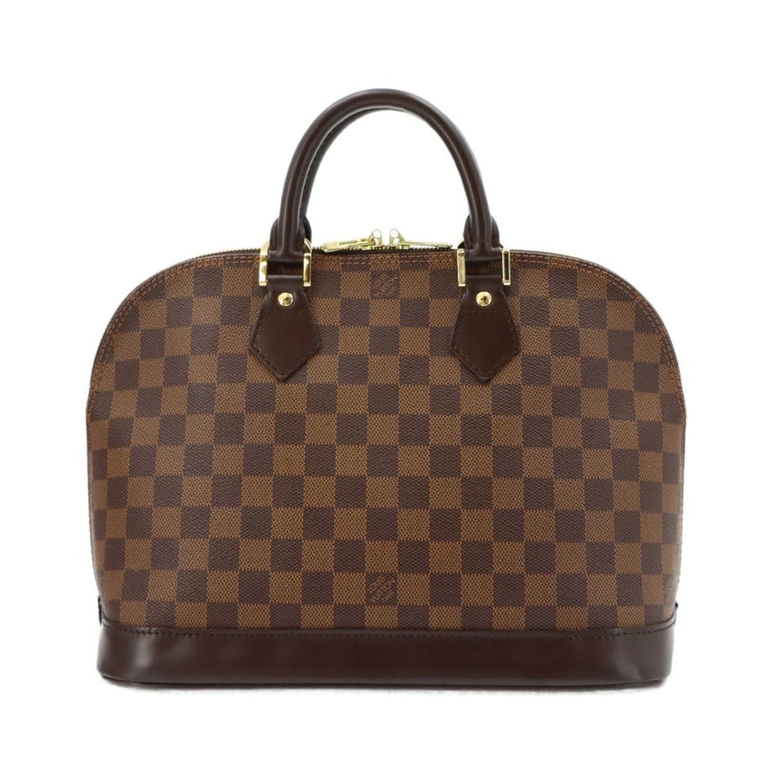 Louis Vuitton Damier Alma PM Handbag, Ebene, N51131, Brown with Gold Hardware.: --- Catalog ---Category: SizeSize (HxWxD): 23.5cm x 30.5cm x 16.5cm / 9.25'' x 12'' x 6.49''Category: DesignType: HandbagColor: EbeneGender: WomenMaterial: Damier Canvas Hardware Color: GoldCategory: 