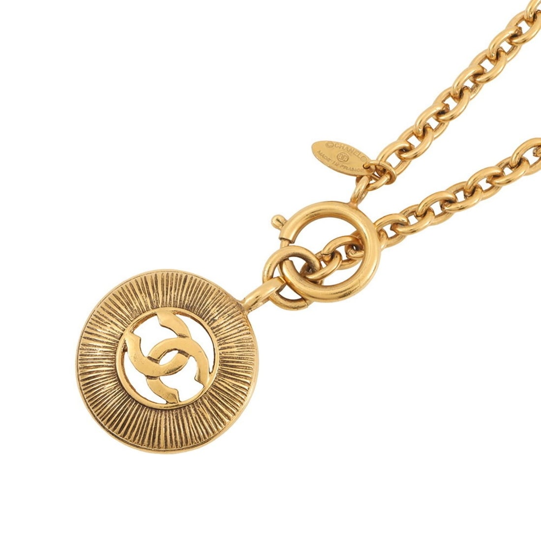 Chanel necklace, Coco Mark metal, CHANEL necklace for women, (1 of 13)