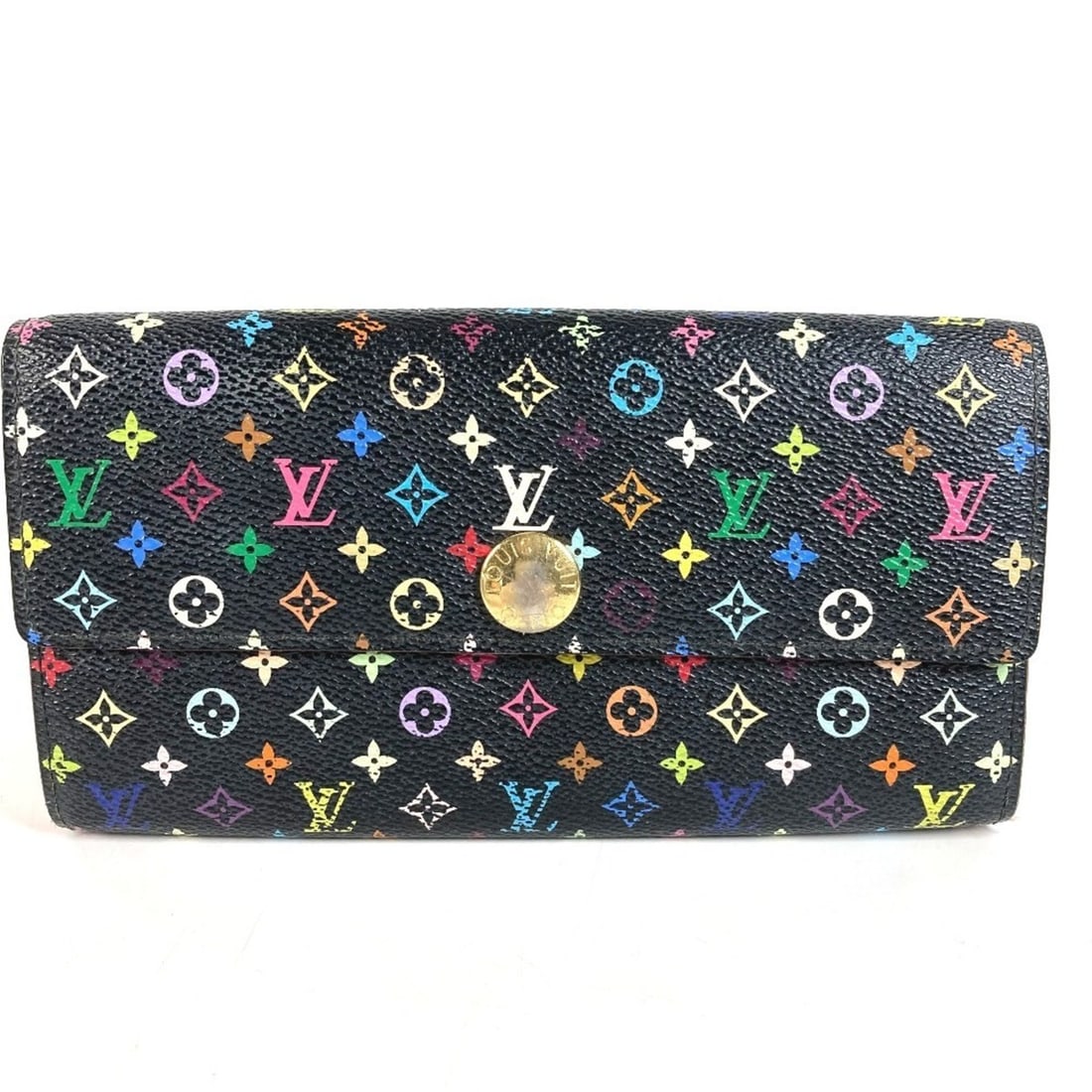LOUIS VUITTON M93533 Monogram Multicolor Portefeuille Sarah Long Wallet Flap Canvas Men's Women's: --- Catalog ---Category: SizeSize (HxWxD): 10cm x 19cm / 3.93'' x 7.48''Category: DesignType: Long wallet (bi-fold)Color: Black, Noir, PinkGender: Men,Women,UnisexMaterial: Monogram Multicolore Catego