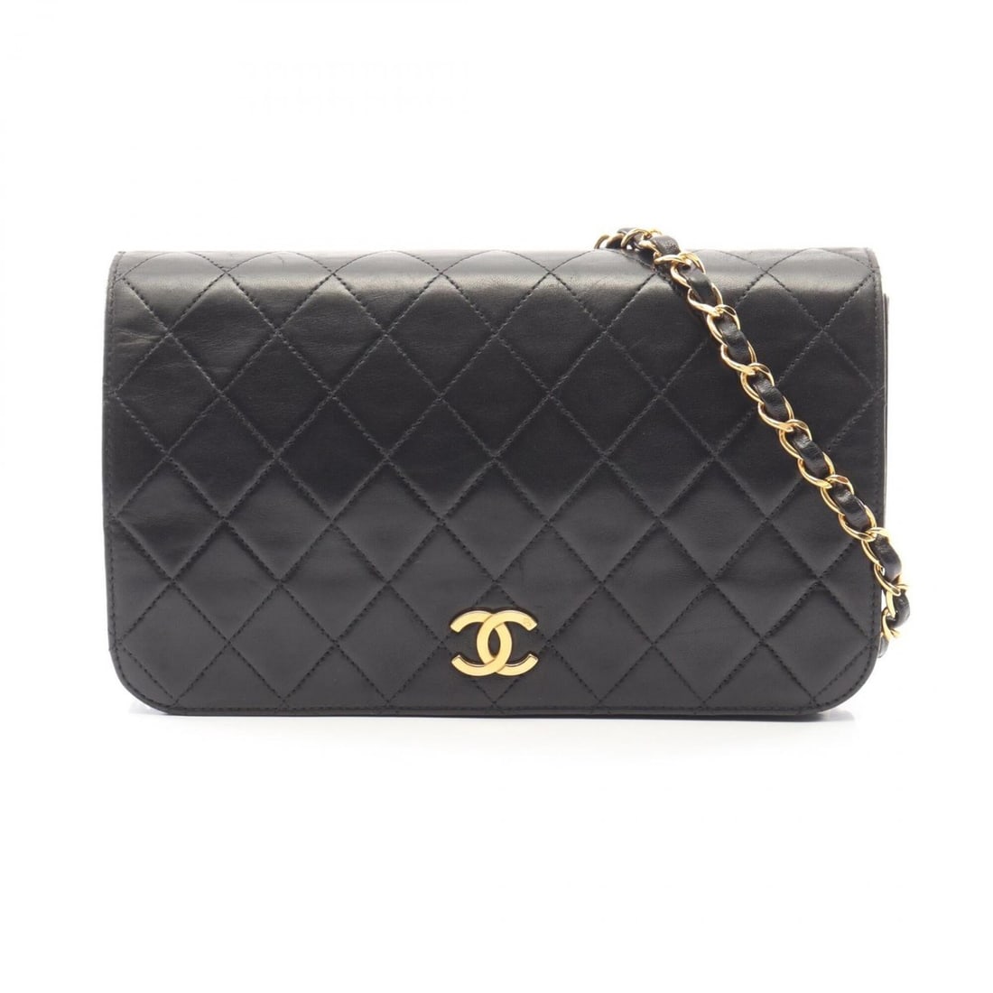 Chanel Matelassé Full Flap Push-Lock Shoulder Bag/Handbag, Lambskin Leather, Women's, Black: --- Catalog ---Category: SizeSize (HxWxD): 14cm x 23.5cm x 6cm / 5.51'' x 9.25'' x 2.36''Strap Length: 87cm / 34.25''Category: DesignType: Handbag, Shoulder bagColor: BlackGender: WomenMaterial: Leath