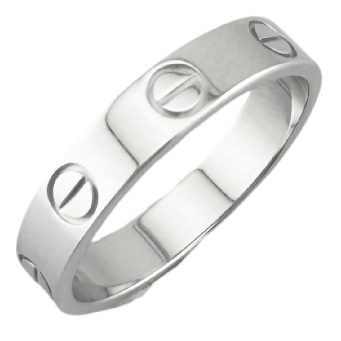 Cartier Mini Love Ring, 1, 18K White Gold, Women's CARTIER: --- Catalog ---Category: SizeJP Size: 11US Size: 6Category: DesignType: Band ringColor: White goldGender: WomenMaterial: White gold (18K)Category: GeneralBrand: Cartier--- Item List ---Section: Condit