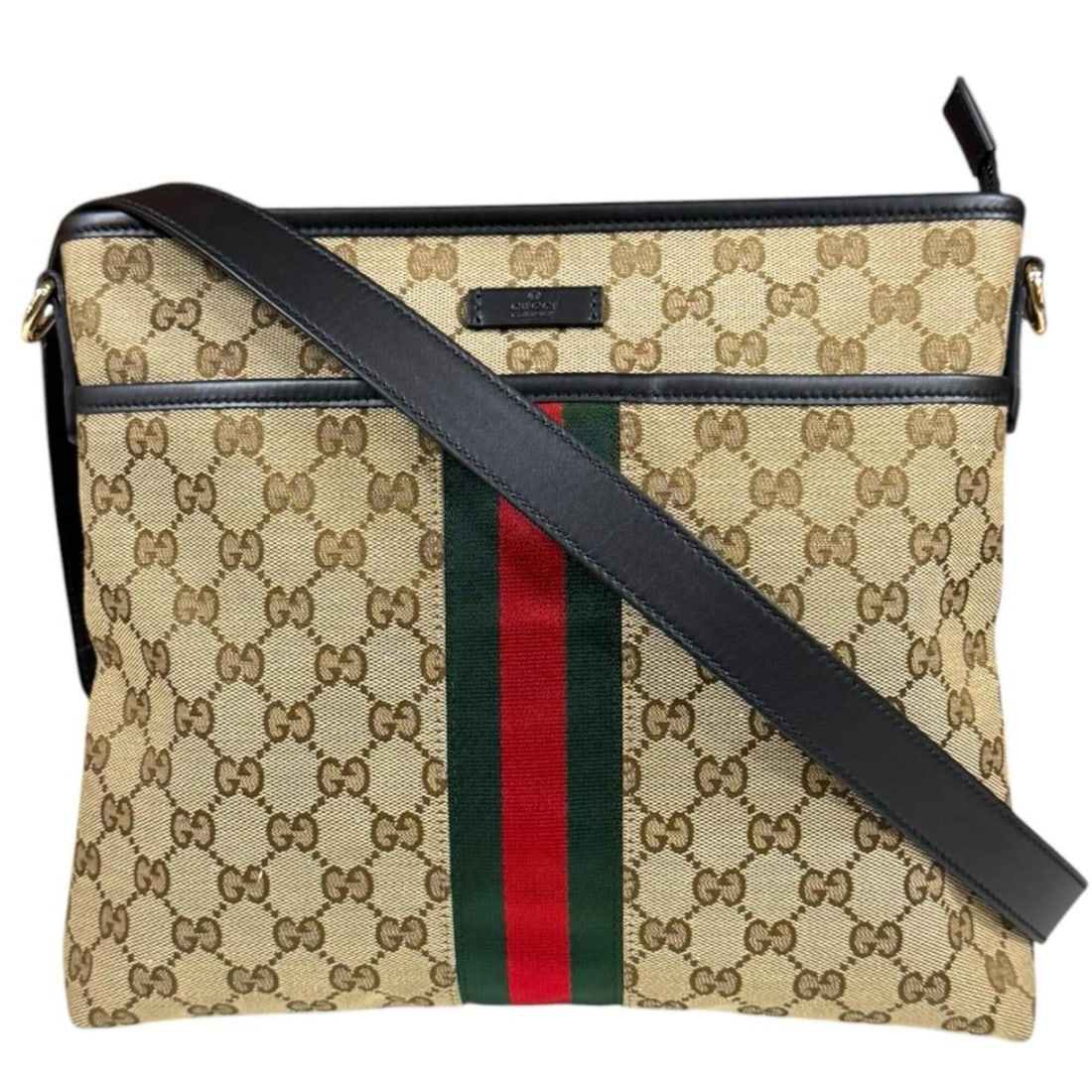Gucci Sherry Shoulder Bag, GG Canvas 388926, Brown, Women's, GUCCI: --- Catalog ---Category: SizeSize (HxWxD): 25cm x 29cm x 4.5cm / 9.84'' x 11.41'' x 1.77''Category: DesignType: Shoulder bagColor: Black, BrownGender: WomenMaterial: GG canvas , Leather Category: Gene