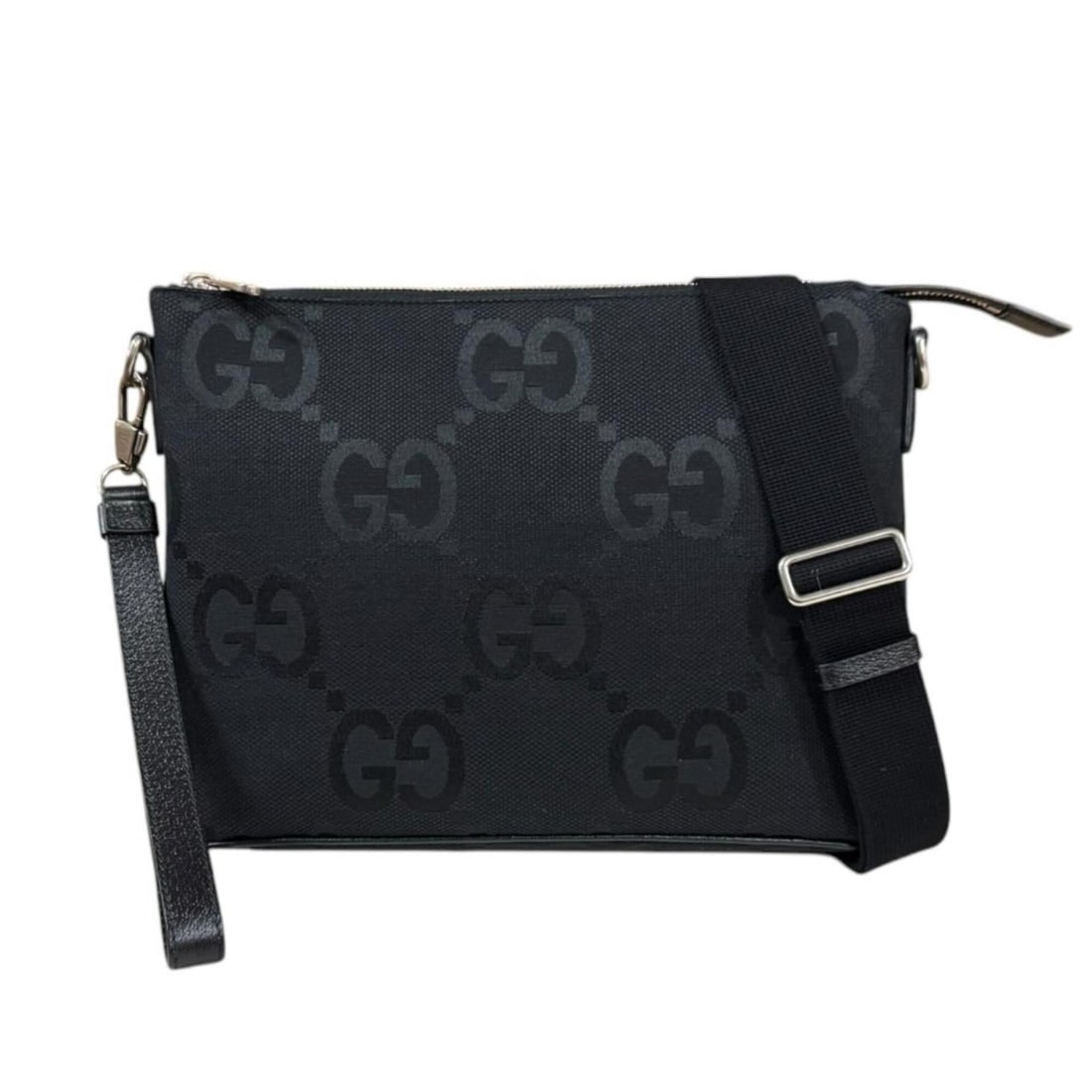 Gucci Medium Messenger Bag Jumbo GG Shoulder 739668 Black Men's GUCCI 2-way: --- Catalog ---Category: SizeSize (HxWxD): 23cm x 30cm x 4cm / 9.05'' x 11.81'' x 1.57''Category: DesignType: Messenger bag, Shoulder bagColor: BlackGender: MenMaterial: GG canvas Category: GeneralMPN