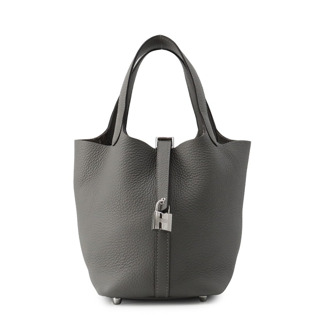 Hermes Picotin Lock PM Handbag, Grismeyer, Taurillon Clemence Leather, W Stamp, HERMES Tote Bag,: --- Catalog ---Category: SizeSize (HxWxD): 18.5cm x 18cm x 13cm / 7.28'' x 7.08'' x 5.11''Category: DesignType: Handbag, Tote bagColor: GrayGender: WomenMaterial: Taurillon clemence leather Category: 