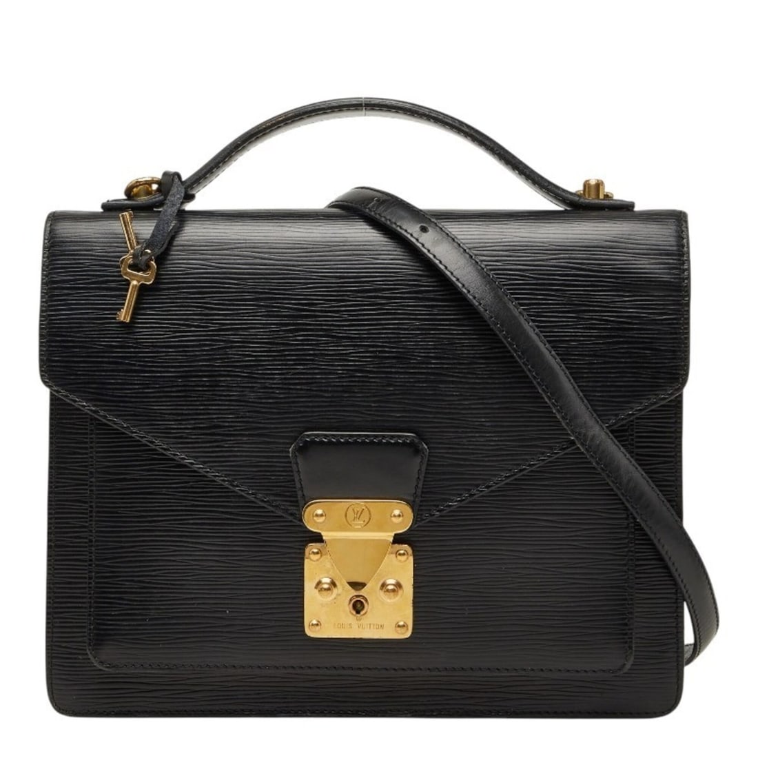 Louis Vuitton Epi Monceau Handbag Shoulder Bag 2WAY M52122 Noir Black Leather Men's LOUIS VUITTON: --- Catalog ---Category: SizeStrap Drop: 58.5cm / 23.03''Handle Drop: 3.00cm / 1.18''Size (HxWxD): 21cm x 27.5cm x 6cm / 8.26'' x 10.82'' x 2.36''Category: DesignType: Handbag, Shoulder bagColor: Blac