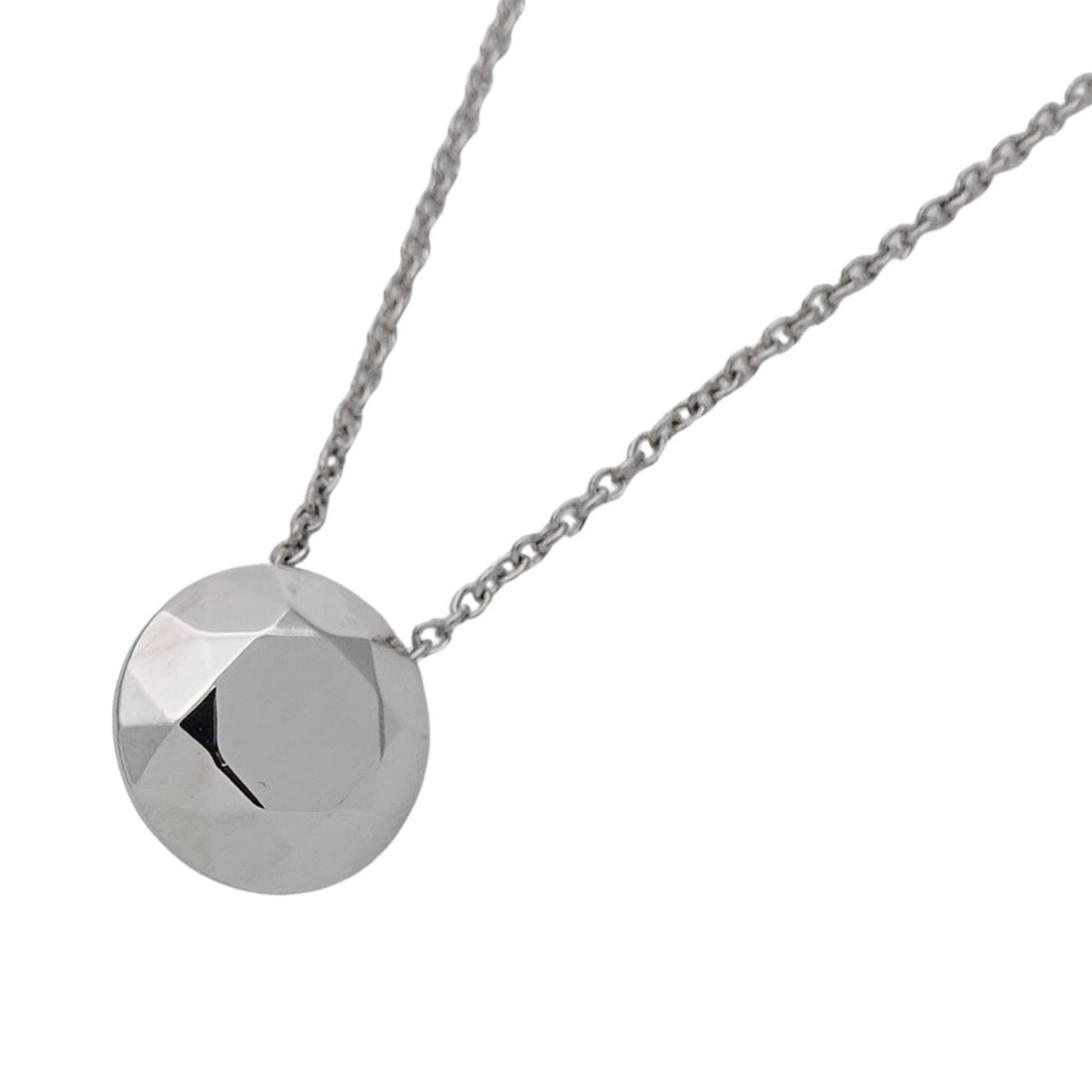 Tiffany & Co. Women's Necklace, PT950 Elsa Peretti Faceted Platinum Jewelry: --- Catalog ---Category: SizePendant Size: 8.7mm / 0.34''Neck Circumference: 42 cm / 16.53''Category: DesignColor: PlatinumGender: WomenMaterial: Platinum 950Necklace Type: NecklaceCategory: GeneralBr