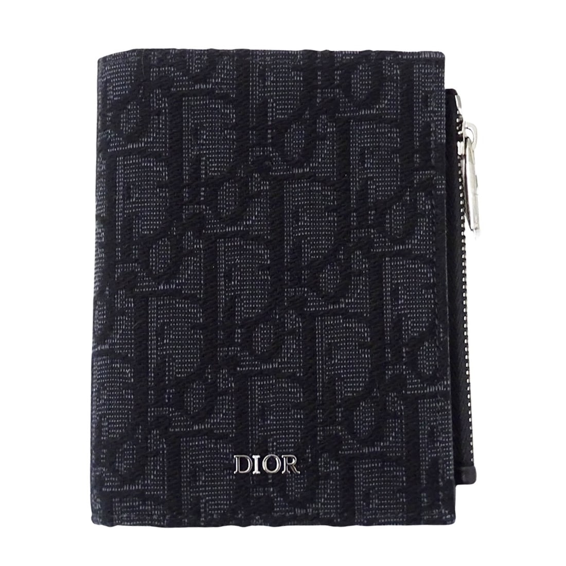 Christian Dior Dior women's wallet, brand name, bi-fold oblique jacquard, black, mini wallet: --- Catalog ---Category: SizeSize (HxWxD): 12cm x 9cm x 2.5cm / 4.72'' x 3.54'' x 0.98''Category: DesignType: Wallet (bi-fold)Color: BlackGender: WomenMaterial: Jacquard Category: GeneralBrand: Christ