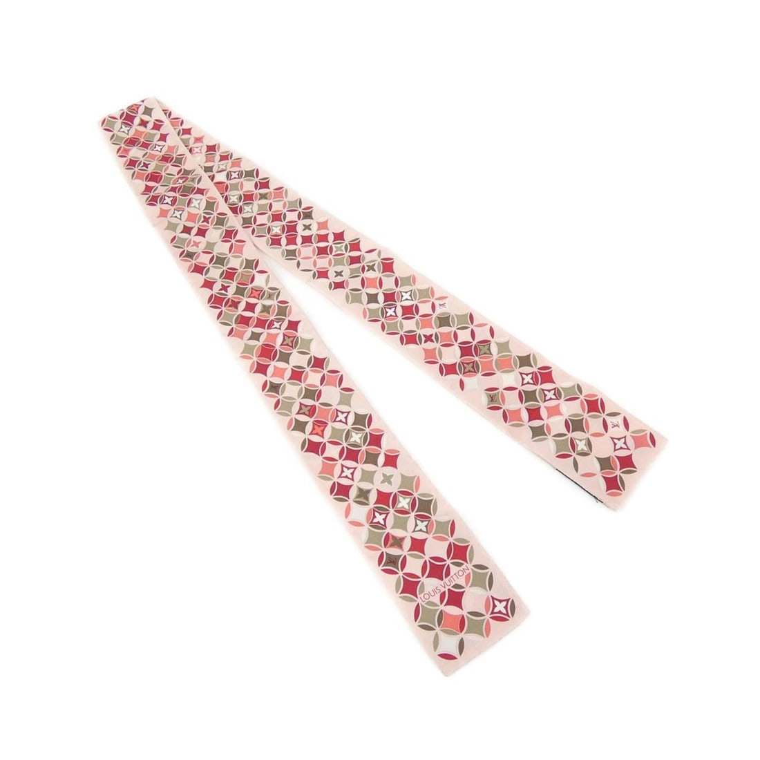 Louis Vuitton Bandeau Scarf Muffler: --- Catalog ---Category: SizeSize (LxW): 7cm x 1.2m / 2.75'' x 47.24''Category: DesignType: ScarfColor: PinkGender: Women,MenMaterial: Silk Category: GeneralBrand: Louis Vuitton--- Item List
