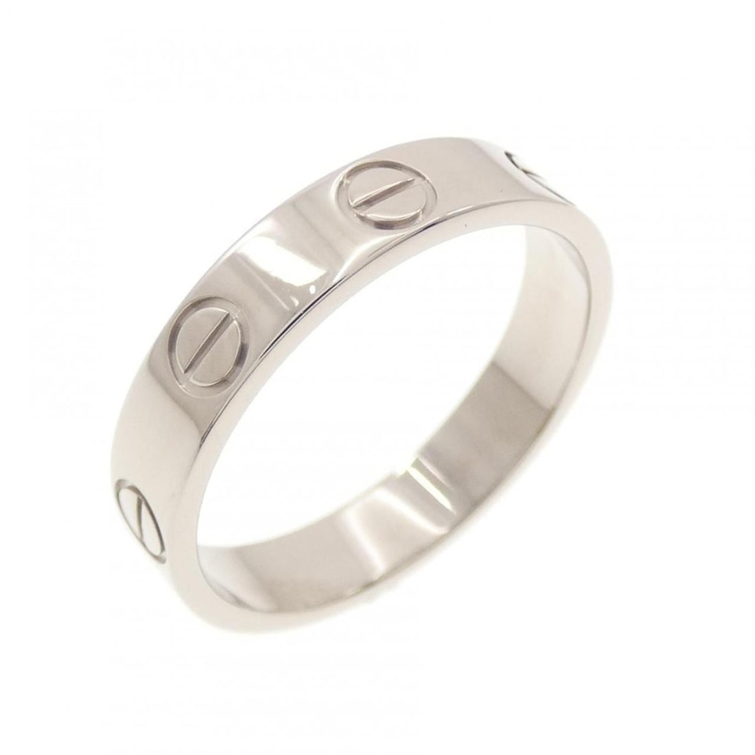 Cartier Mini Love Ring: --- Catalog ---Category: SizeUS Size: 5Brand Size: 49Category: DesignType: Band ringColor: White goldGender: WomenMaterial: White gold (18K)Category: GeneralMPN: B4085100Brand: Cartier--- Item List