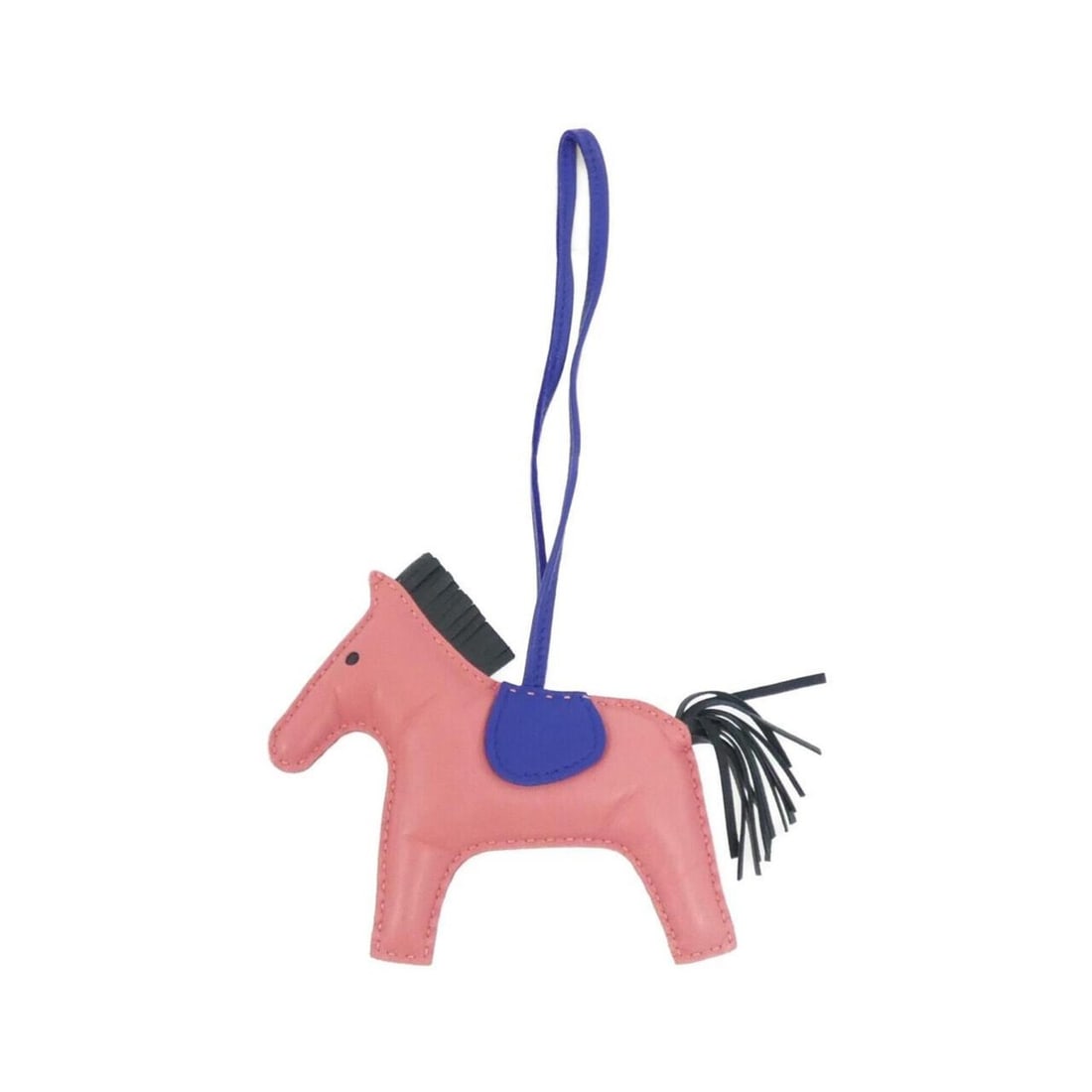 Hermes Rodeo Accessory Bag Charm MM 064930CA: --- Catalog ---Category: SizeChain Length: 370.00mm / 14.57''Size (HxWxD): 105.00mm x 130.00mm / 4.13'' x 5.12''Category: DesignType: Handbag charmColor: Blue, Pink, VertGender: Women,MenMaterial: