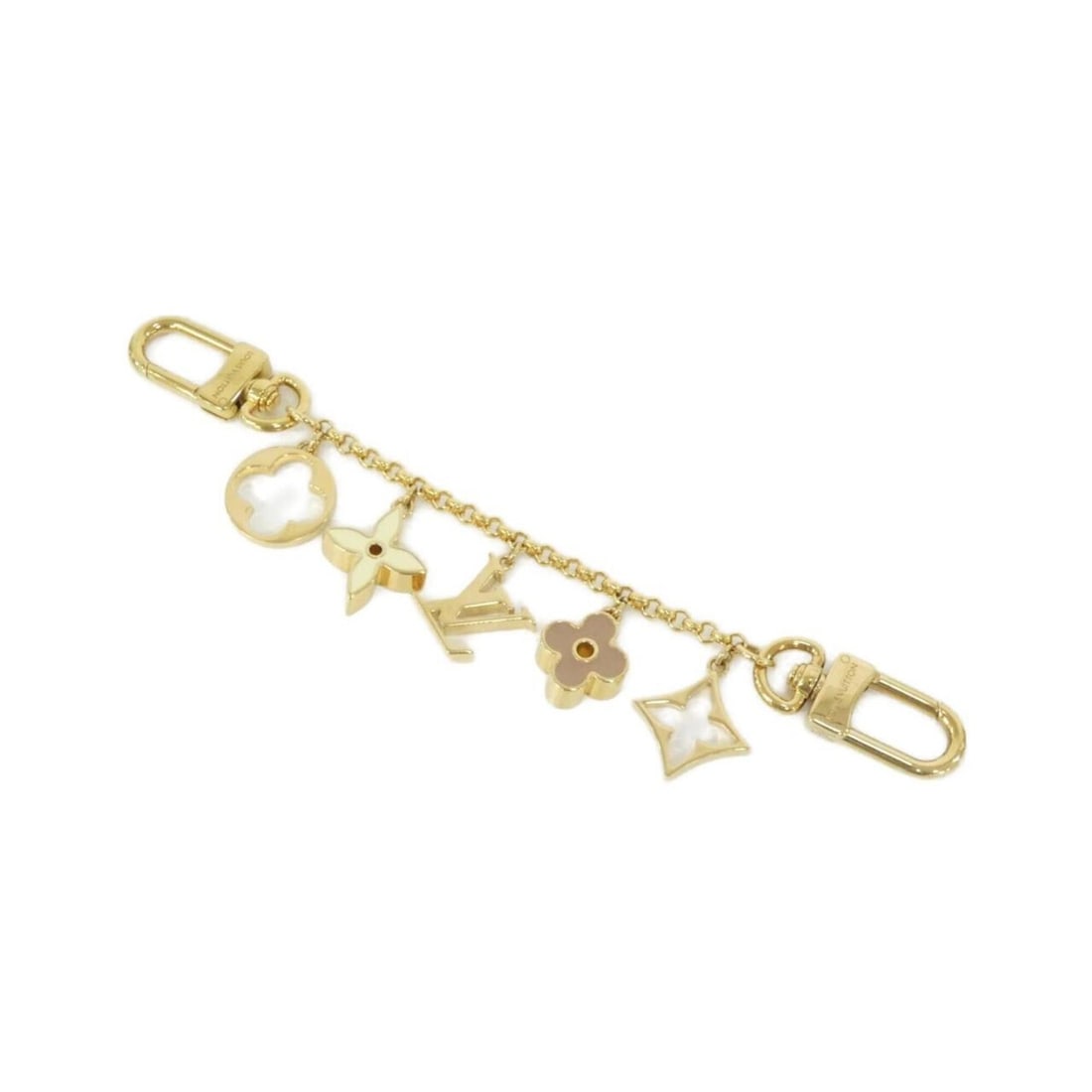 Louis Vuitton Accessory Bag Charm Chain Fleur de Monogram M01413: --- Catalog ---Category: DesignType: Handbag charmColor: Gold, RoseGender: Women,MenCategory: GeneralMPN: M01413Brand: Louis Vuitton--- Item List ---Section: ConditionRanking: Rank A Used - A few