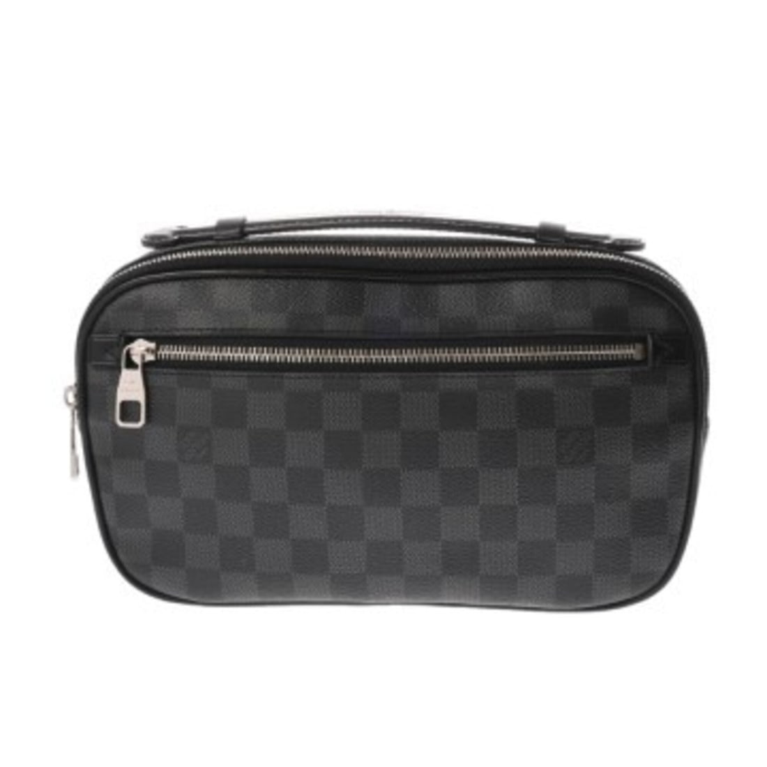 LOUIS VUITTON Damier Graphite Ambler Black N41289 Men's Canvas Body Bag A Rank Used Ginzo (1 of 14)