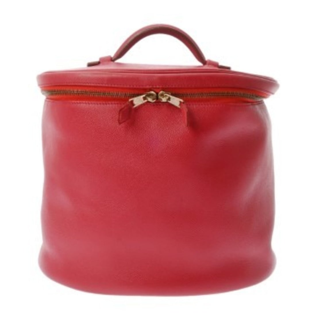 HERMES Intercity Rouge Vif ?A stamp (circa 1997) Women's Courchevel Vanity Bag B Rank Used Ginzo (1 of 14)