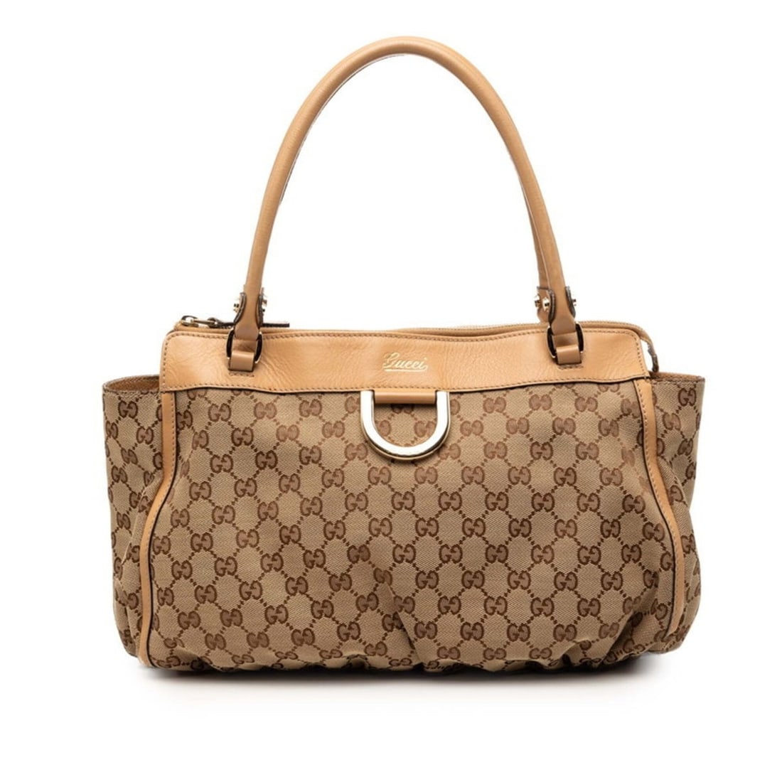 Gucci GG Canvas Tote Bag, Handbag, Shoulder 189831, Brown Leather, Women's GUCCI (1 of 15)