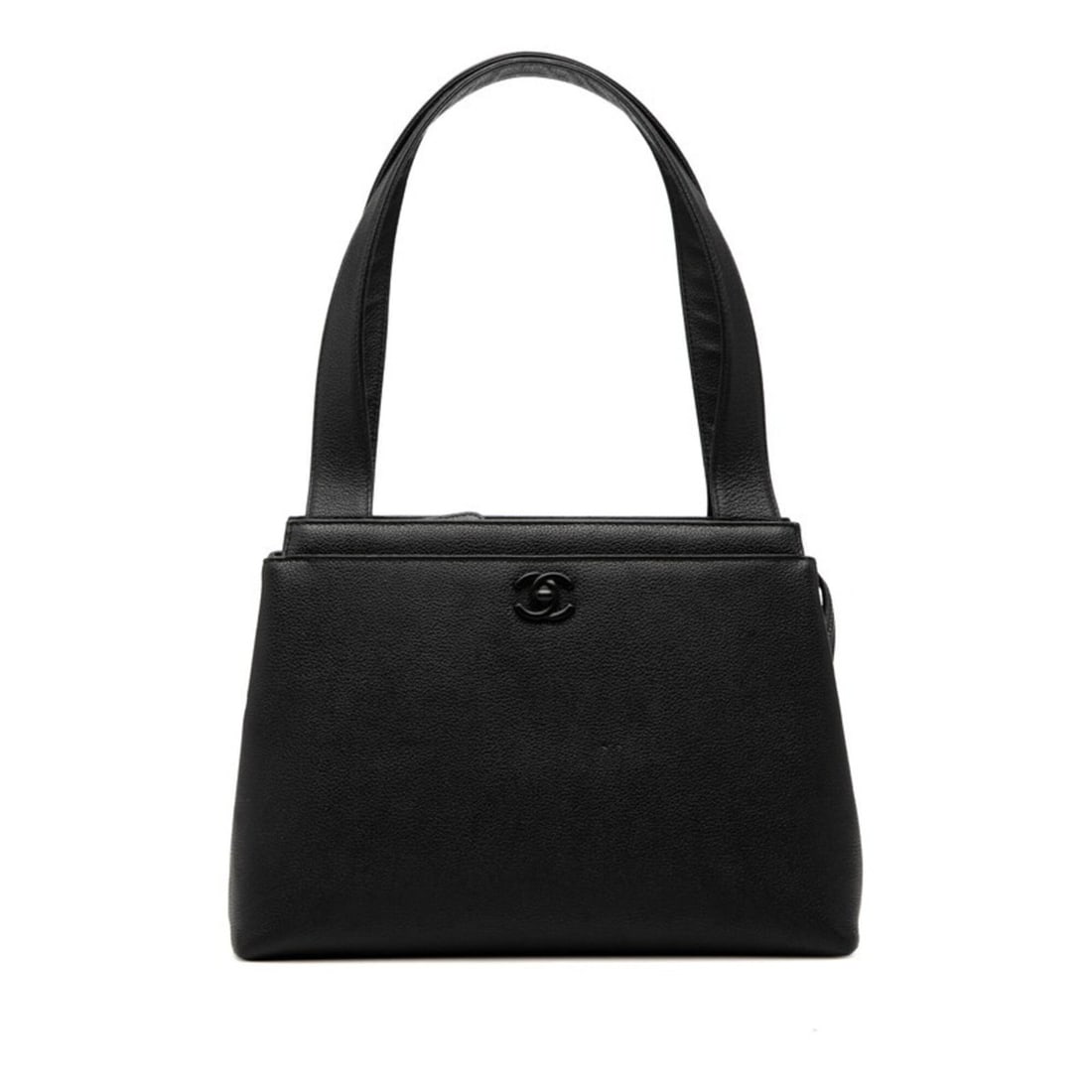 Chanel Coco Mark Turnlock Handbag Shoulder Bag Black Caviar Leather Women's CHANEL: --- Catalog ---Category: SizeSize (HxWxD): 19cm x 27.5cm x 9cm / 7.48'' x 10.82'' x 3.54''Category: DesignType: Handbag, Shoulder bagColor: BlackGender: WomenMaterial: Grained Calfskin Category: Gener