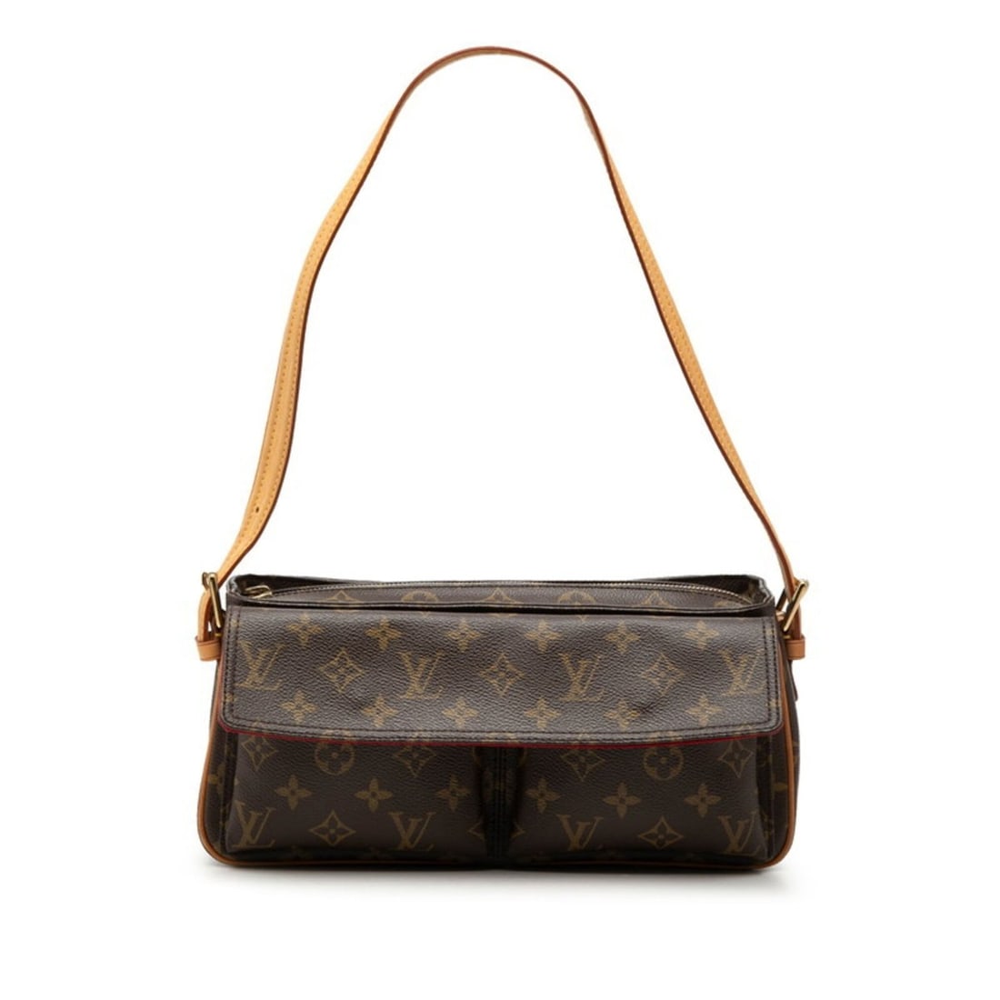 Louis Vuitton Monogram Vivacite MM Shoulder Bag, One-Shoulder M51164, Brown Leather, Women's, LOUIS: --- Catalog ---Category: SizeSize (HxWxD): 13.5cm x 30cm x 9.5cm / 5.31'' x 11.81'' x 3.74''Category: DesignType: Shoulder bagColor: BrownGender: WomenMaterial: PVC , Leather Category: GeneralMPN: M51