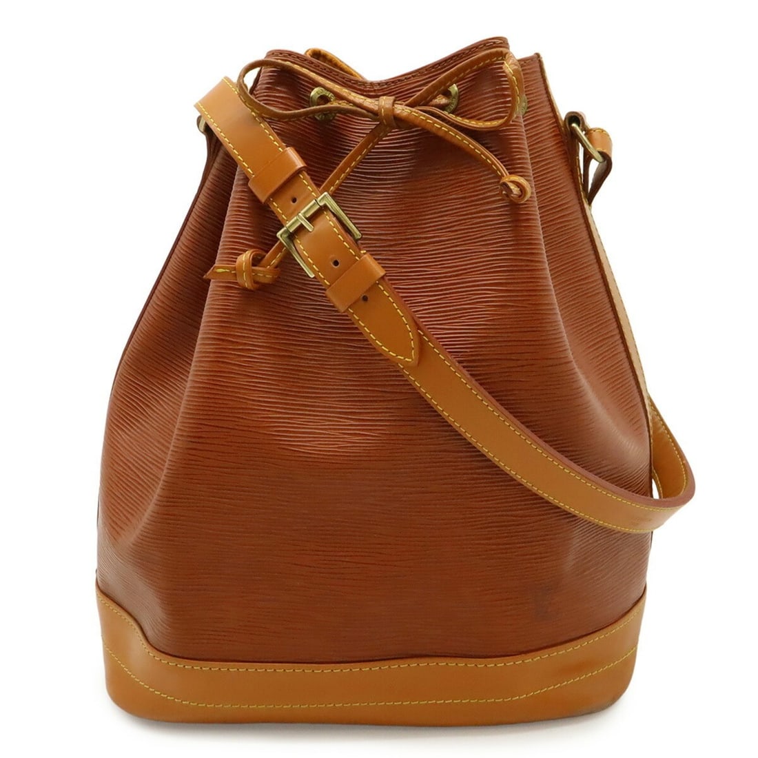 LOUIS VUITTON Louis Vuitton Epi Noe Shoulder Bag, Bicolor Leather, Kenya Brown & Zipangu Gold,: --- Catalog ---Category: SizeWeight: 740g / 1.63lb.Size (HxWxD): 34cm x 26.5cm x 19cm / 13.38'' x 10.43'' x 7.48''Strap Length: 72cm / 28.34''Category: DesignType: Shoulder bagColor: Gold Cipango, Ken