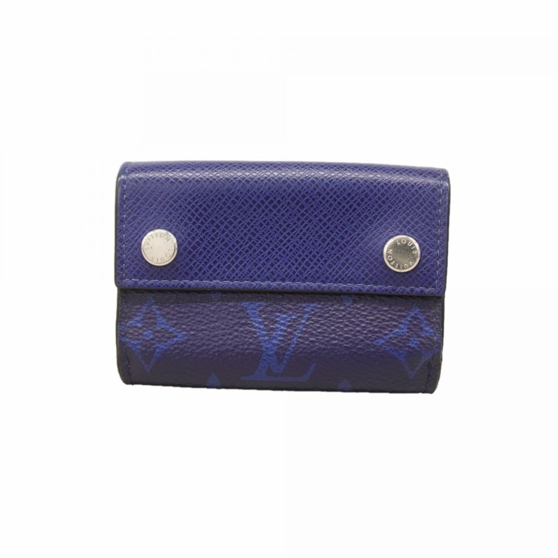 Louis Vuitton Tri-fold Wallet Taigarama Discovery Compact M67620 Blue Men's P2876276 (1 of 20)