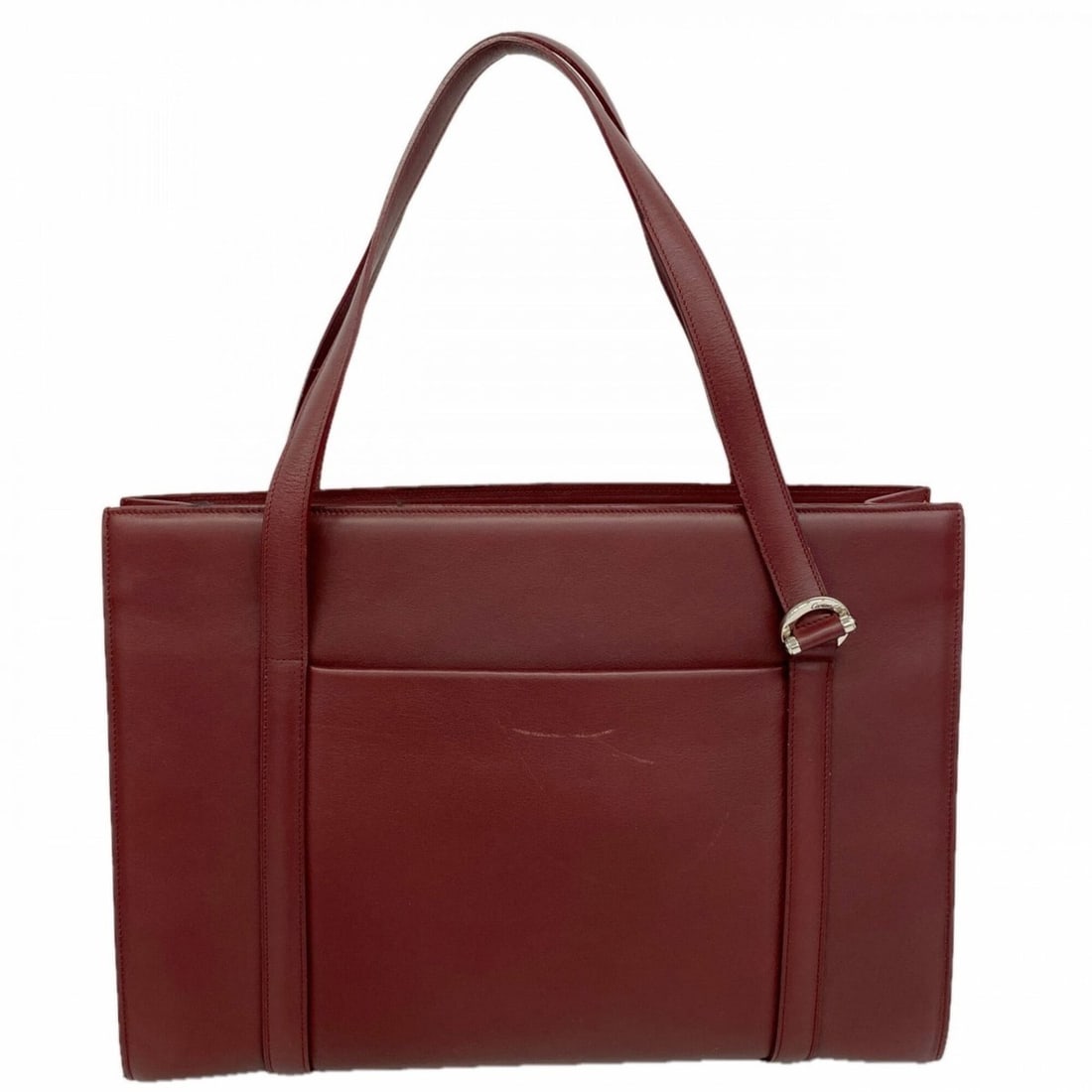 Cartier Tote Bag, Cabochon Leather, Bordeaux, Women's, P2873624: --- Catalog ---Category: SizeSize (HxWxD): 26.5cm x 37.5cm x 10cm / 10.43'' x 14.76'' x 3.93''Category: DesignType: Tote bagColor: BordeauxGender: WomenMaterial: Leather Hardware Color: SilverCategory