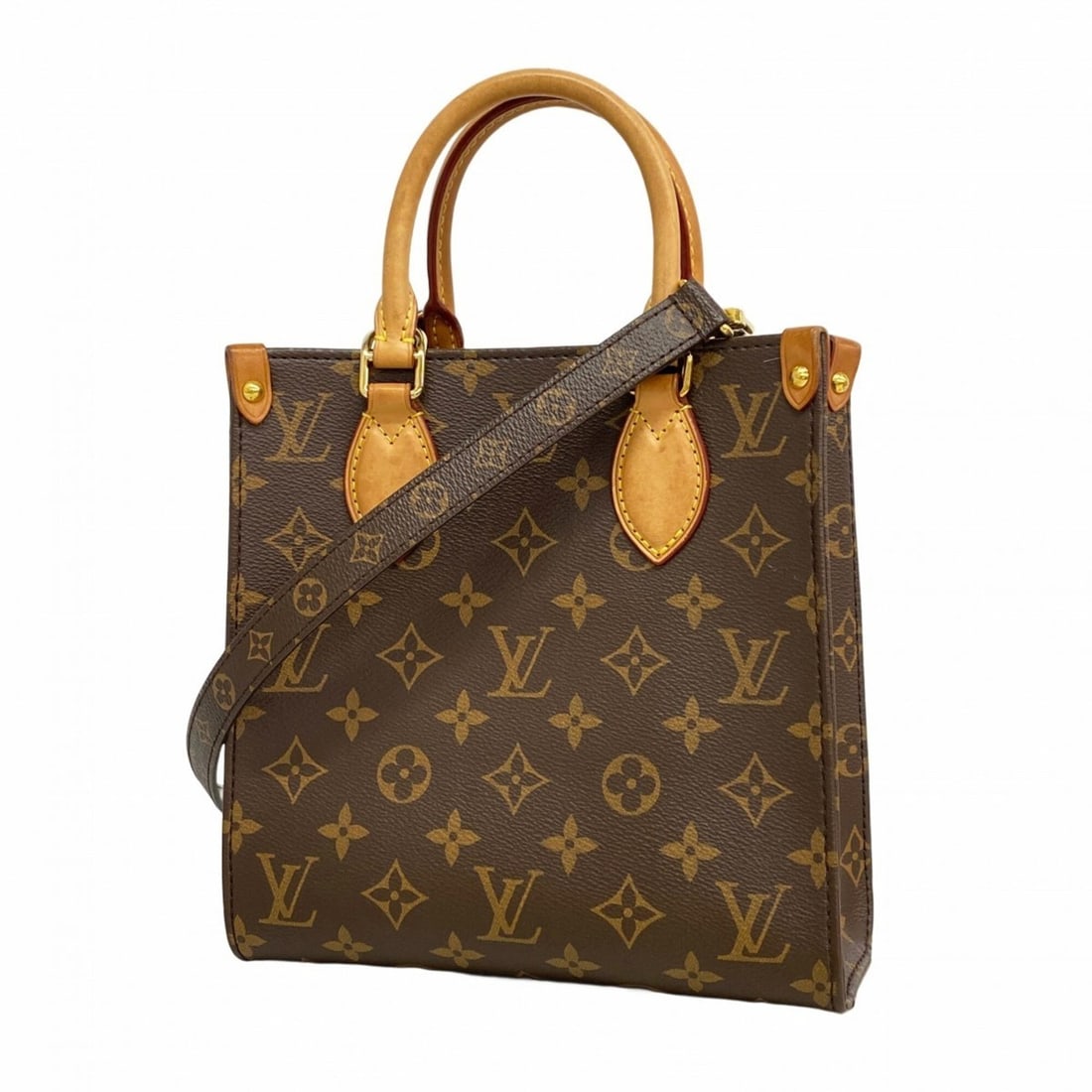 Louis Vuitton Monogram Sac Plat BB Handbag M45847 Brown 2-way bag for women (1 of 10)