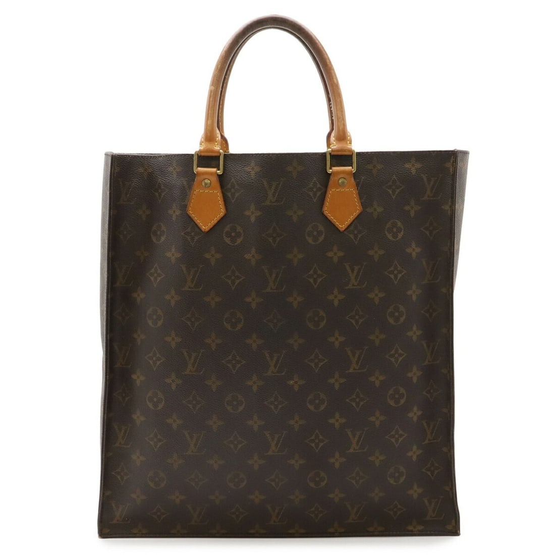 LOUIS VUITTON Louis Vuitton Monogram Sac Plat Tote Bag Handbag Square Shape M51140: --- Catalog ---Category: SizeWeight: 630g / 1.38lb.Size (HxWxD): 38.5cm x 36.5cm x 9.5cm / 15.15'' x 14.37'' x 3.74''Category: DesignType: Handbag, Tote bagColor: BrownGender: WomenMaterial: Monogram 