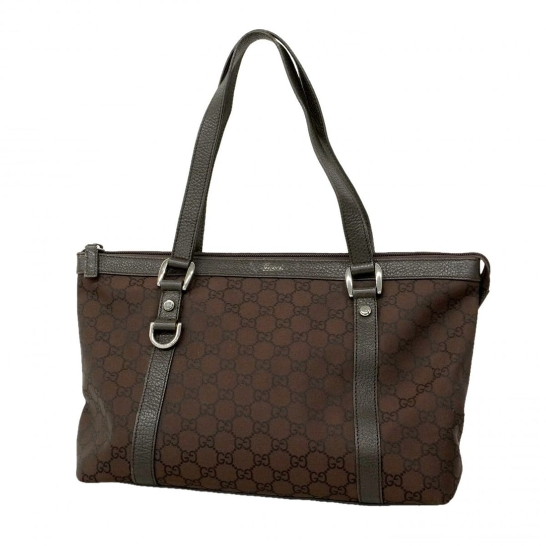 Gucci GG Nylon Tote Bag 268640, Brown, Women's (1 of 13)