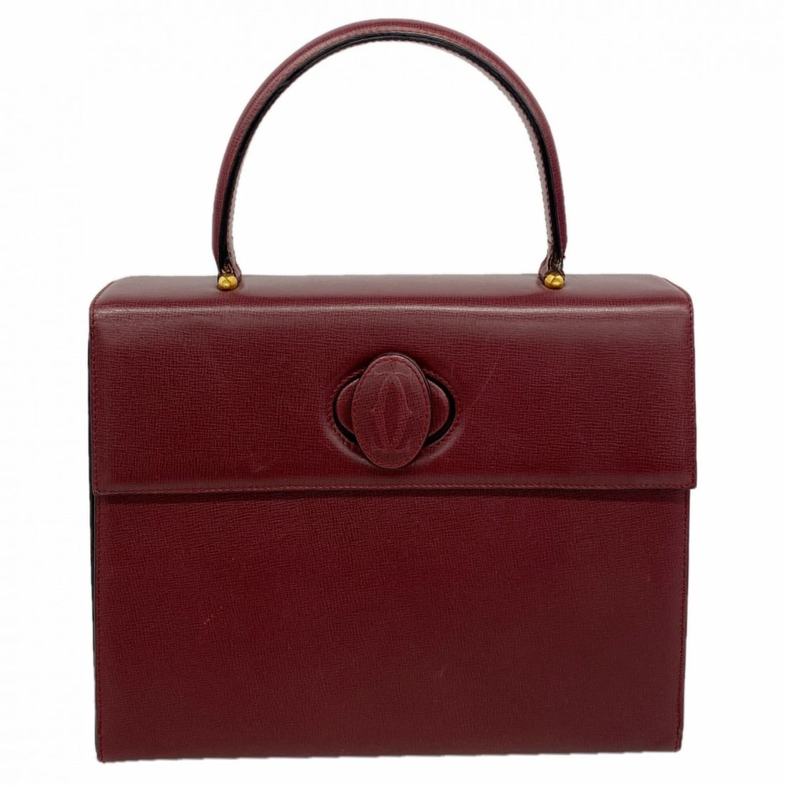 Cartier Must Leather Handbag, Bordeaux, Women's: --- Catalog ---Category: SizeSize (HxWxD): 22.5cm x 27.5cm x 9.5cm / 8.85'' x 10.82'' x 3.74''Category: DesignType: HandbagColor: BordeauxGender: WomenMaterial: Leather Hardware Color: GoldCategory: G