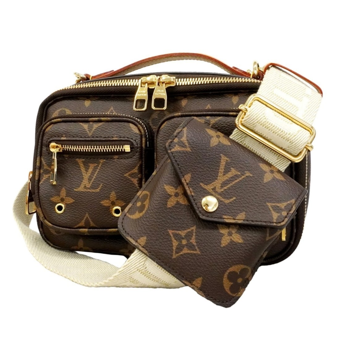 Louis Vuitton Monogram Utility Crossbody Handbag M80446 Brown 2-way bag for women: --- Catalog ---Category: SizeSize (HxWxD): 12.5cm x 20cm x 5cm / 4.92'' x 7.87'' x 1.96''Category: DesignType: HandbagColor: BrownGender: WomenCategory: GeneralMPN: M80446Brand: Louis Vuitton--- Item 