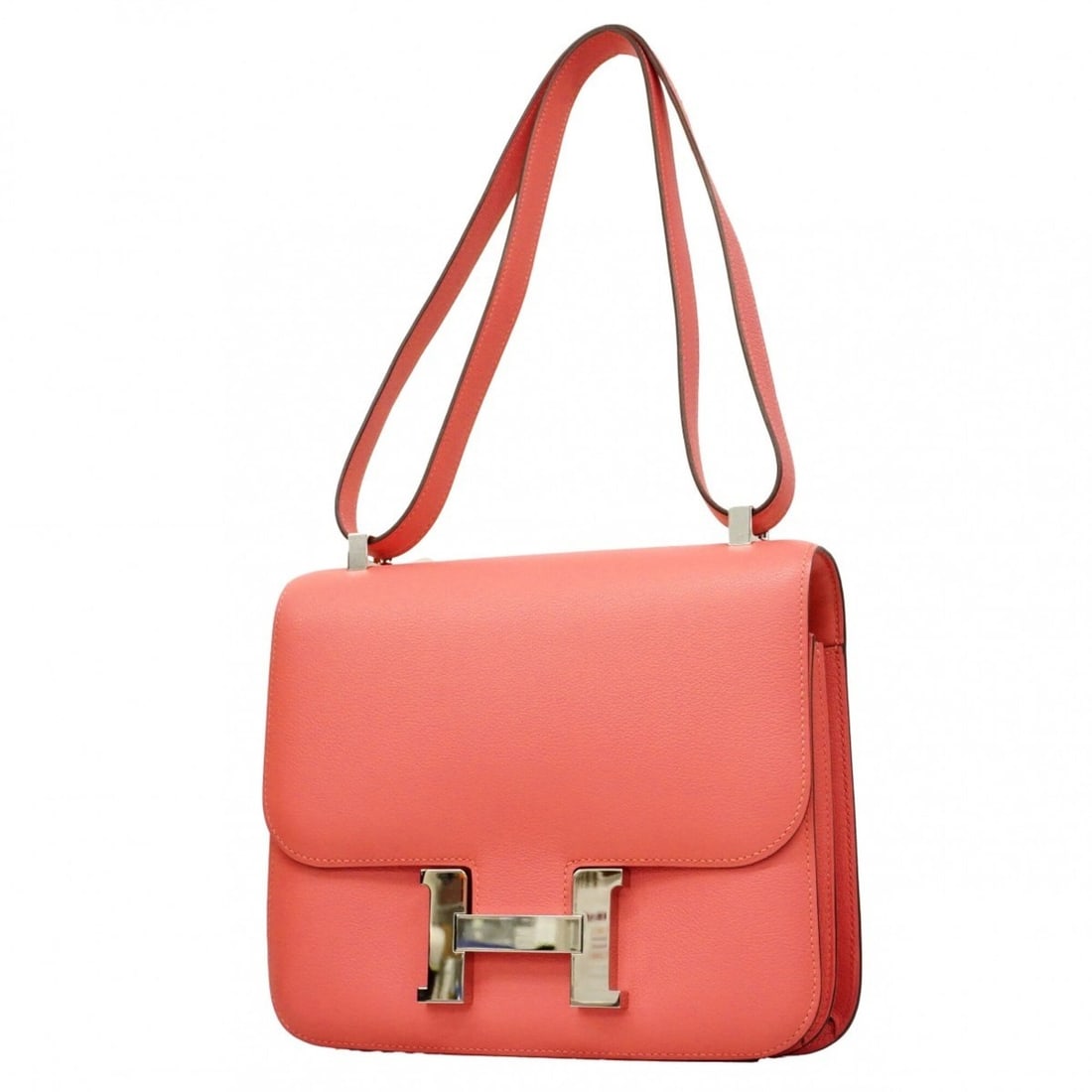 Hermes Constance 24 Shoulder Bag, Evercolor Rose Azalee, A stamp, Women's.: --- Catalog ---Category: SizeSize (HxWxD): 19cm x 23cm x 6cm / 7.48'' x 9.05'' x 2.36''Category: DesignType: Shoulder bagColor: Rose azaleeGender: WomenHardware Color: SilverCategory: GeneralBrand: He
