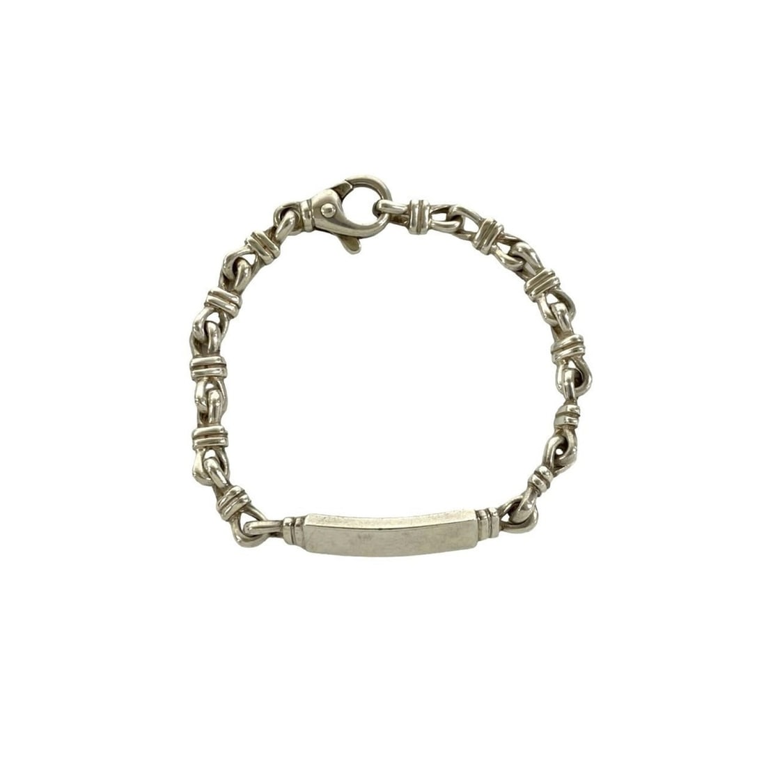 TIFFANY&Co. Tiffany Knot Link ID Bracelet, Sterling Silver 925, Accessory, Silver, Item Number 63755: --- Catalog ---Category: SizeLength: 20cm / 7.87''Category: DesignType: Charm braceletColor: SilverGender: WomenMaterial: Silver 925Category: GeneralBrand: Tiffany--- Item List ---Section: ConditionRa
