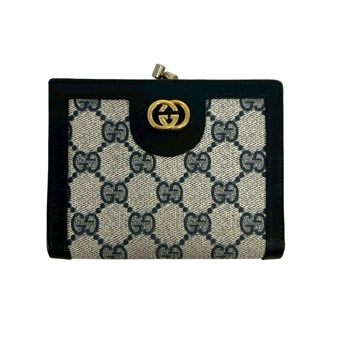 GUCCI Vintage GG Logo Leather Bi-fold Wallet (Navy Blue) - 31918: --- Catalog ---Category: SizeSize (HxWxD): 9.5cm x 12.5cm x 1.5cm / 3.74'' x 4.92'' x 0.59''Category: DesignType: Wallet (bi-fold)Color: NavyGender: WomenMaterial: Leather , PVC Category: GeneralBrand