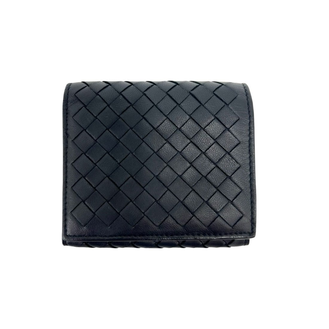 BOTTEGA VENETA Intrecciato Leather Tri-fold Mini Wallet, Black, k25-4: --- Catalog ---Category: SizeSize (HxWxD): 9cm x 10cm x 2cm / 3.54'' x 3.93'' x 0.78''Category: DesignType: Wallet (tri-fold)Color: BlackGender: WomenMaterial: Leather Category: GeneralBrand: Bottega 