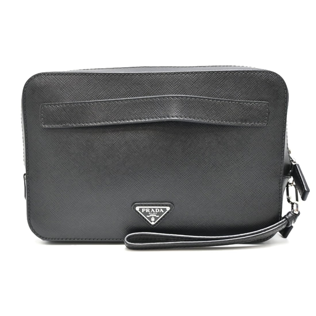Prada Women's & Men's Clutch Bag 2VF052 Saffiano Leather Black: --- Catalog ---Category: SizeSize (HxWxD): 15cm x 23cm x 5cm / 5.9'' x 9.05'' x 1.96''Category: DesignType: Clutch bagColor: BlackGender: Men,WomenMaterial: Leather Leather/Fur Type: Saffiano leatherC