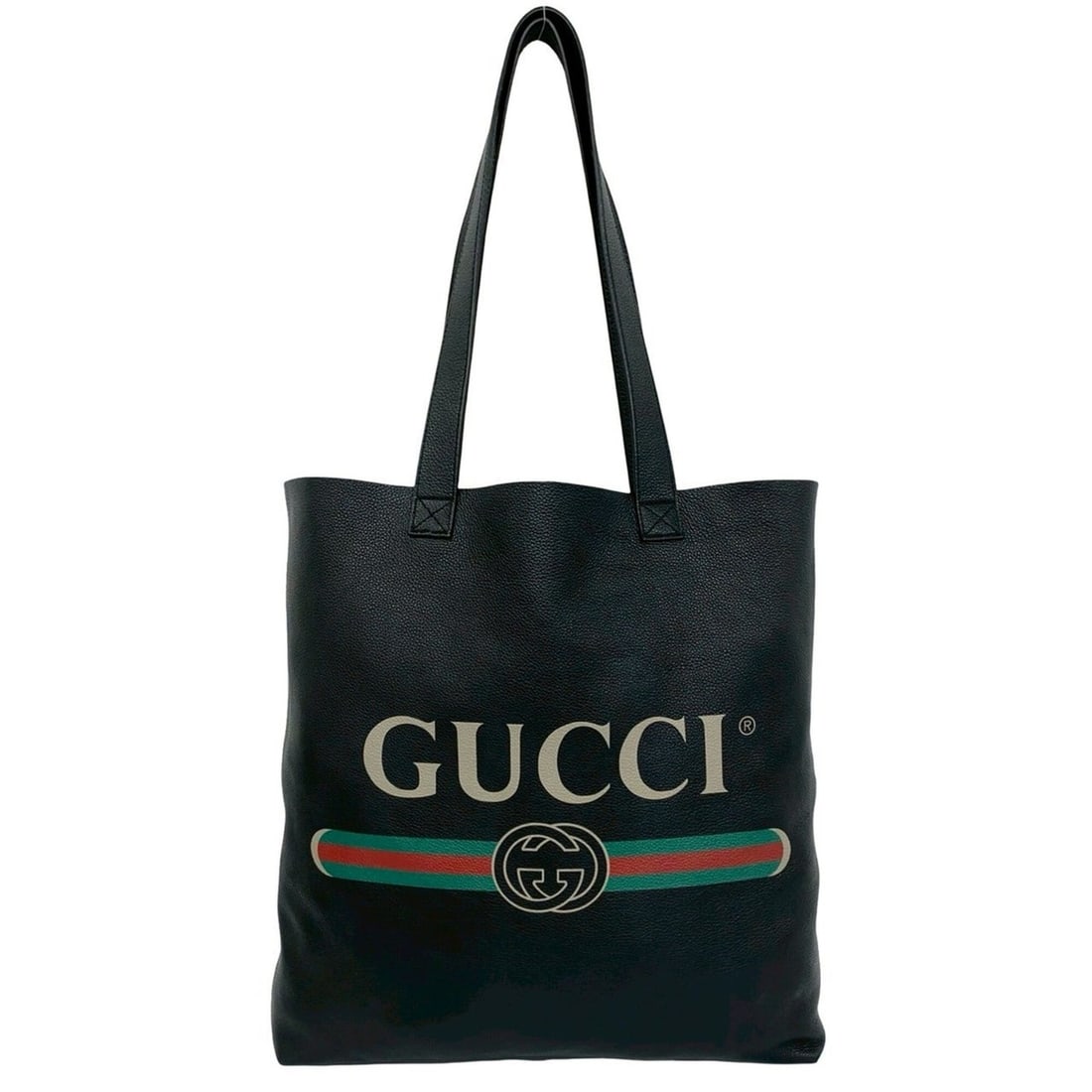 GUCCI Sherry Line GG Logo Print Leather Tote Bag, Handbag, Semi-Shoulder Black 28477: --- Catalog ---Category: SizeSize (HxWxD): 42cm x 41cm x 5.5cm / 16.53'' x 16.14'' x 2.16''Category: DesignType: Shoulder bag, Tote bagColor: Black, Green, Red colorGender: WomenMaterial: Leather Cate
