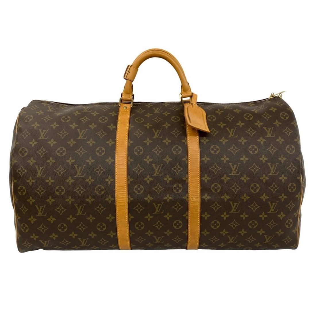 LOUIS VUITTON Vintage Keepall 60 Monogram Leather Boston Bag Travel Brown 93574: --- Catalog ---Category: SizeSize (HxWxD): 33cm x 61cm x 26cm / 12.99'' x 24.01'' x 10.23''Category: DesignType: Boston bagColor: BrownGender: WomenMaterial: Leather , PVC Category: GeneralBrand: Loui