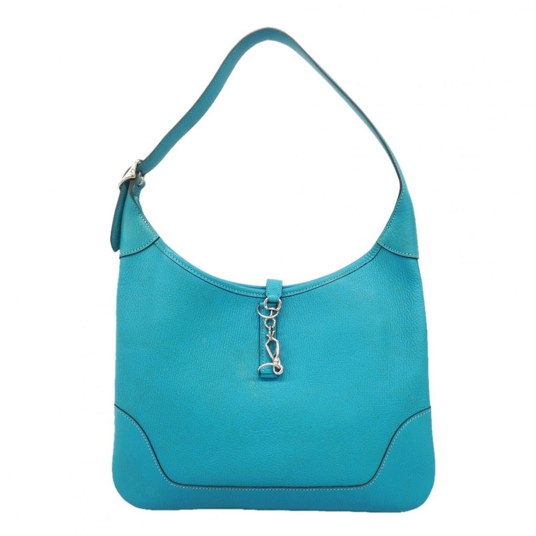 Hermes Shoulder Bag Trim 31 Chevre Mysore Turquoise ?H Stamp Women's: --- Catalog ---Category: SizeSize (HxWxD): 22cm x 30cm x 1cm / 8.66'' x 11.81'' x 0.39''Category: DesignType: Shoulder bagColor: TurquoiseGender: WomenMaterial: Chevre myzore leather Hardware Color: S